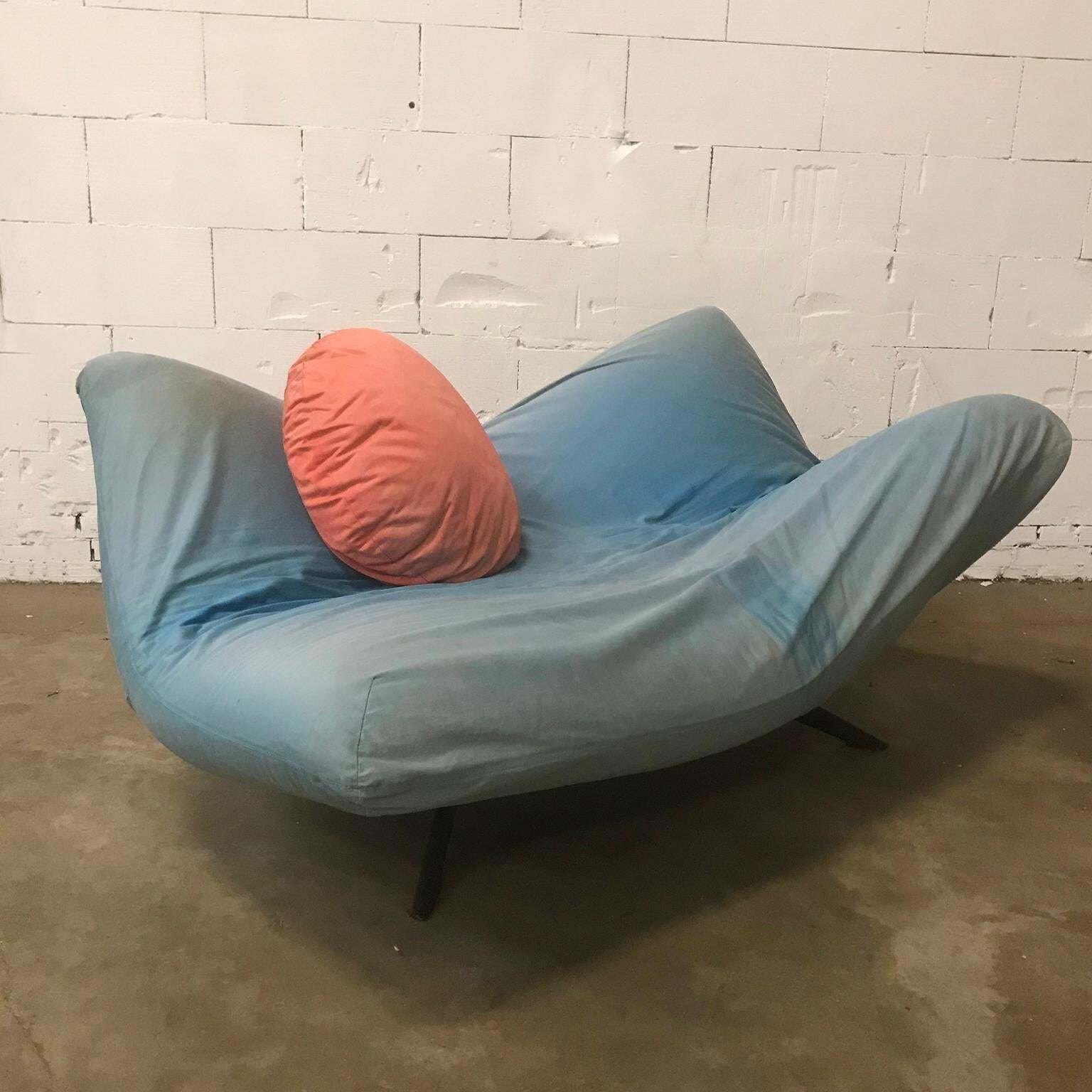 1980, Fabrizio Ballardini For Arflex, 2 Couches Ribalta In Original Soft Fabric photo Furniture