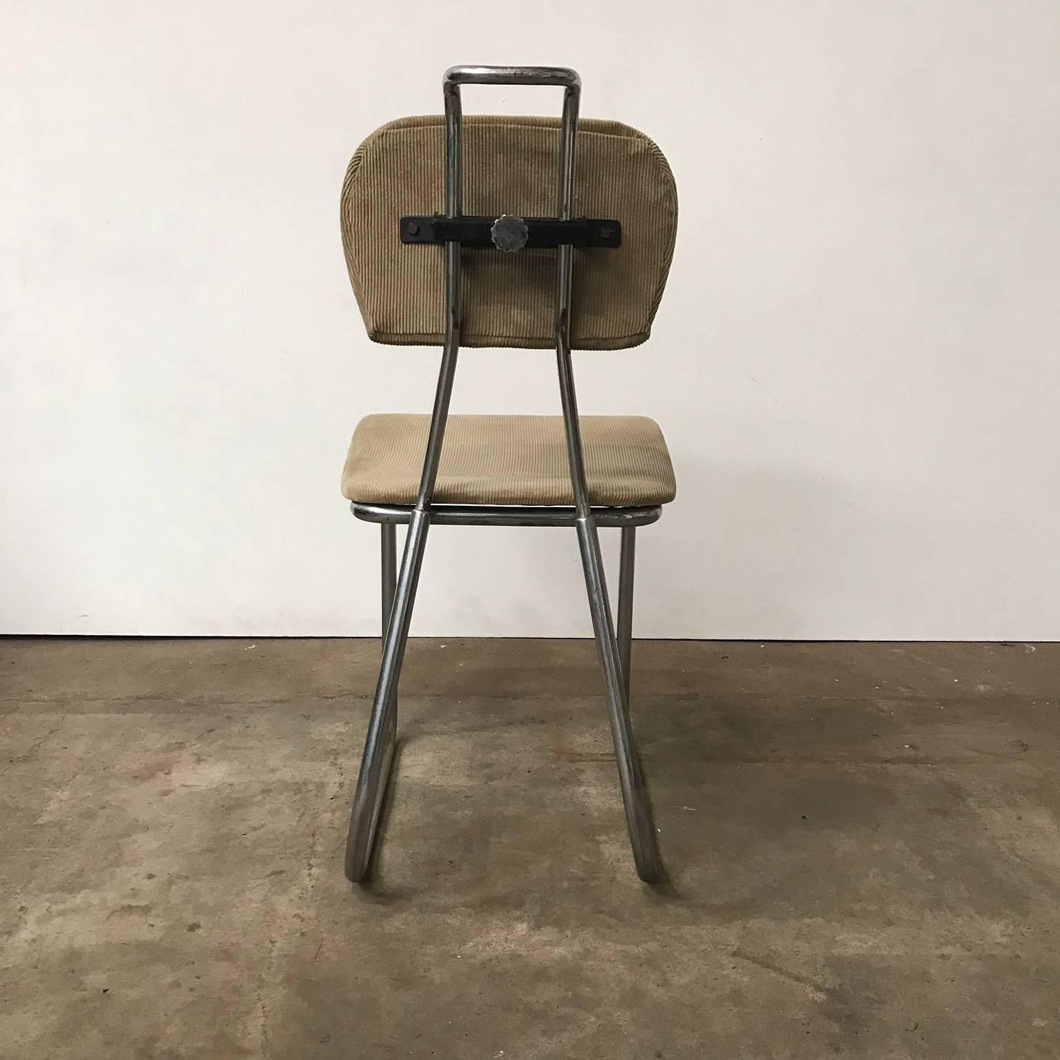 1932, W.H. Gispen For Gispen Culemborg, Holland, Original Pre War Typing Chair photo vinterior