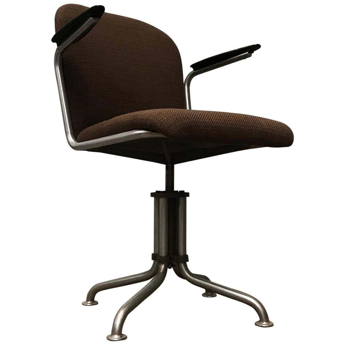 1935, W.H. Gispen By Gispen Culemborg, Office Chair 356, Spear Bakelite Armrests