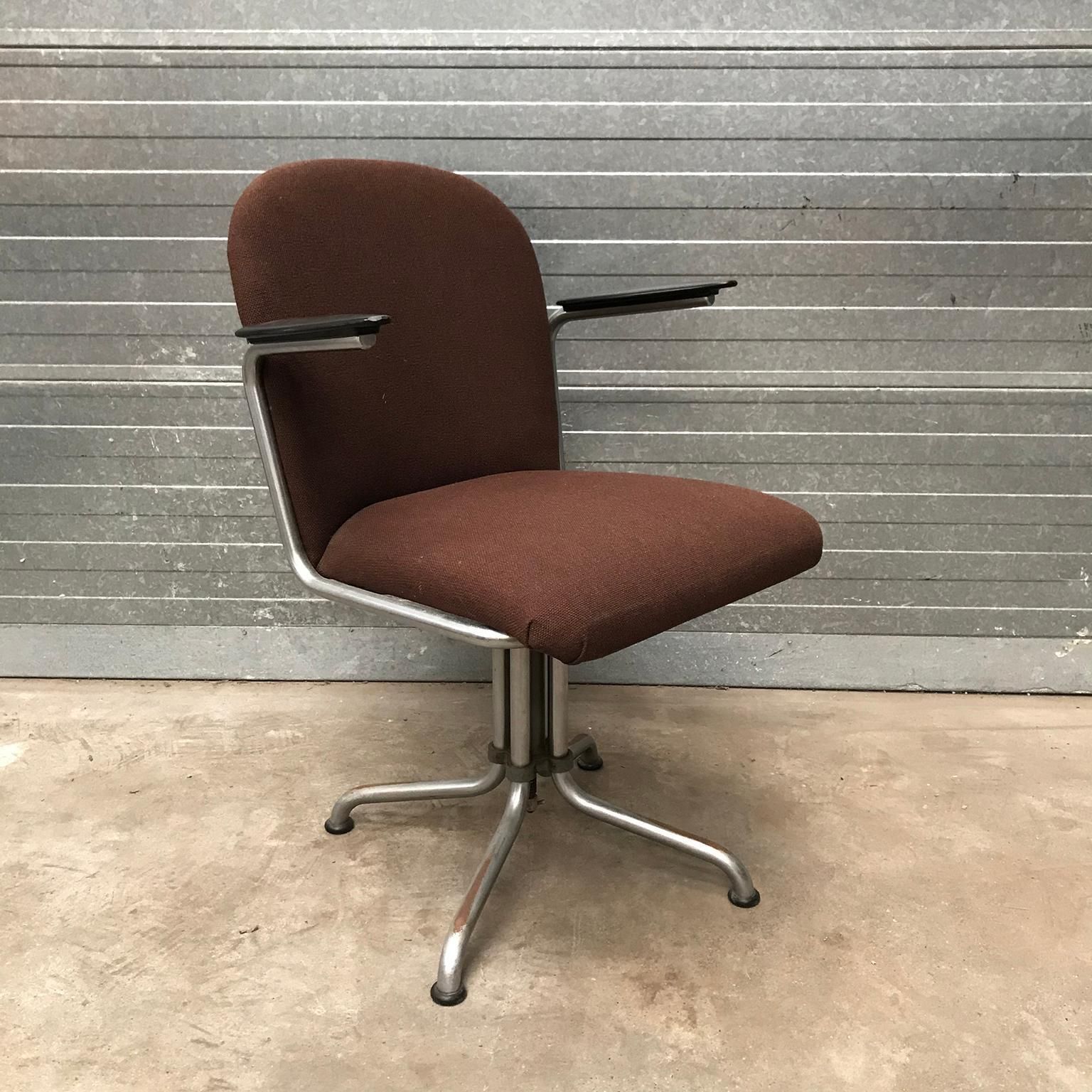 1935, W.H. Gispen By Gispen Culemborg, Office Chair 356, Spear Bakelite Armrests photo furniture