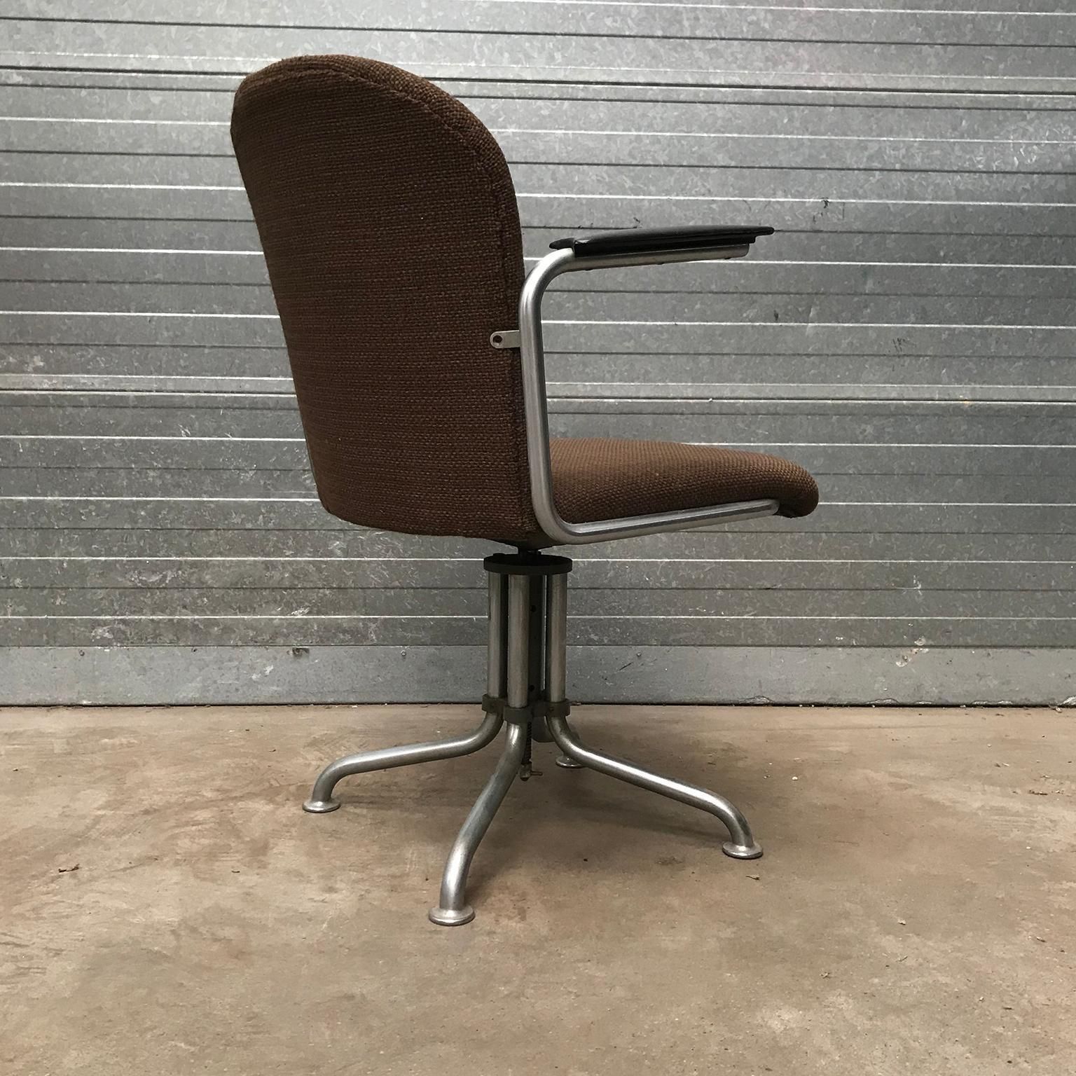 1935, W.H. Gispen By Gispen Culemborg, Office Chair 356, Spear Bakelite Armrests photo vinterior