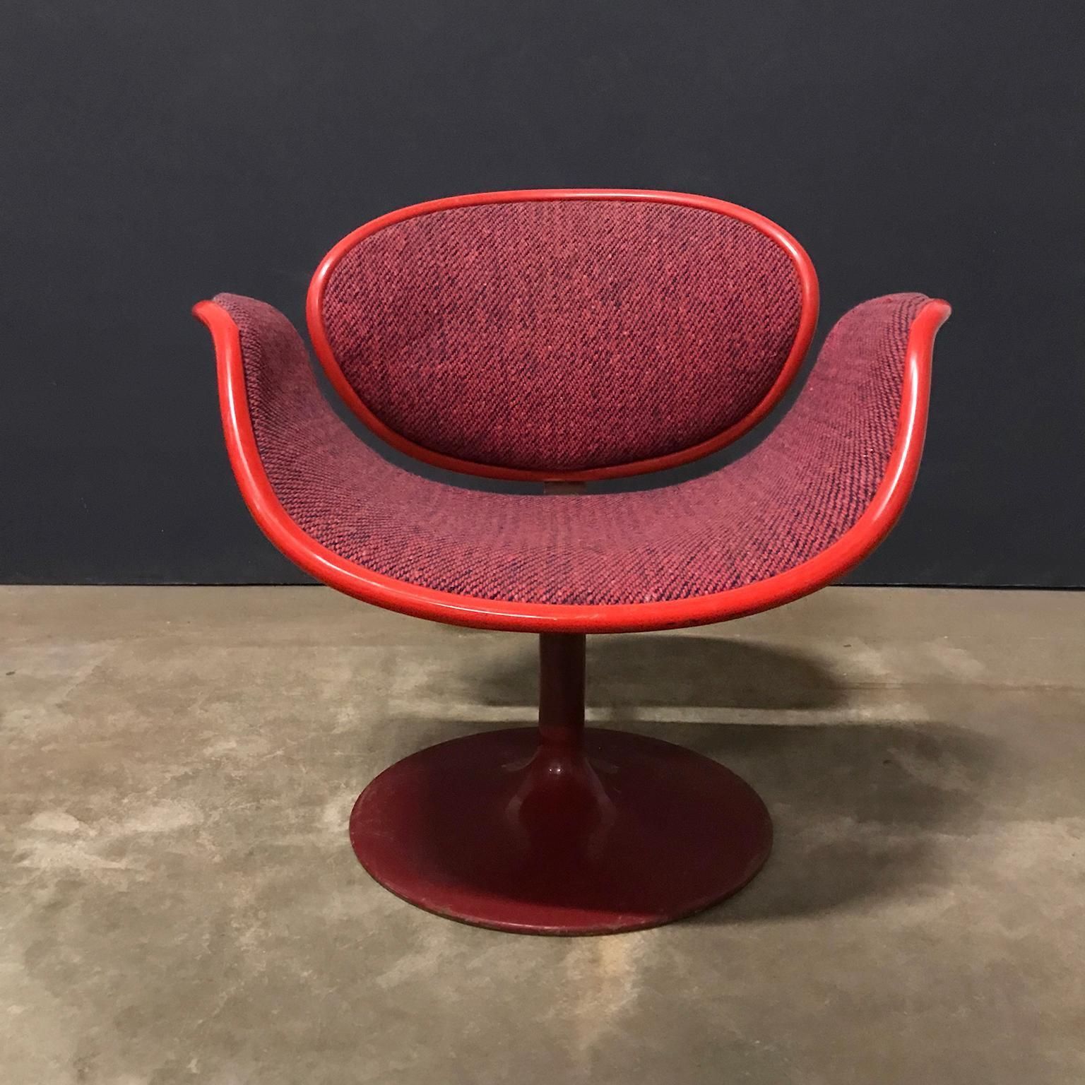 1965, Pierre Paulin For Artifort, Set Early Original Base And Red Blue Fabric photo for sale