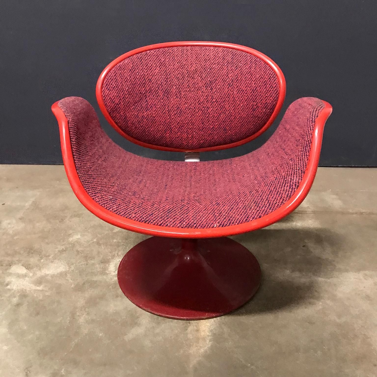 1965, Pierre Paulin For Artifort, Set Early Original Base And Red Blue Fabric photo Furniture