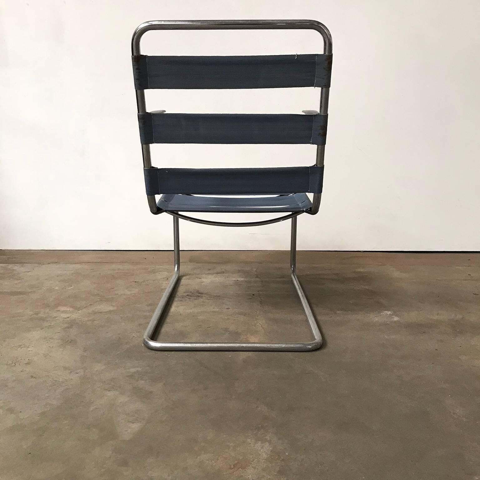 1935, W.H. Gispen For Gispen, Pre War Easy Chair 411 Without Cushions photo buy