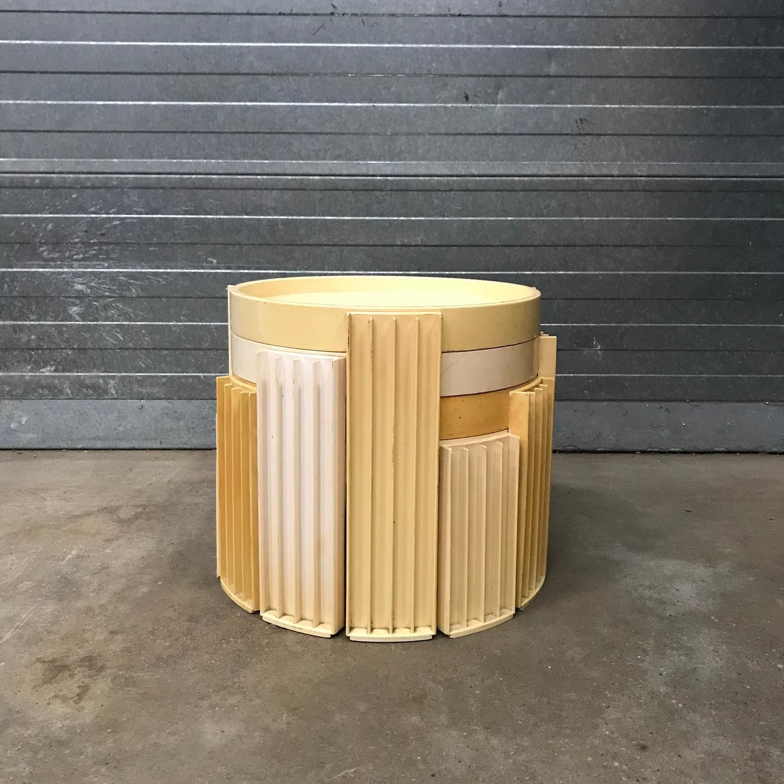1967, Gianfranco Frattini For Cassina, 4 Pieces Of Marema Stacking Tables photo furniture