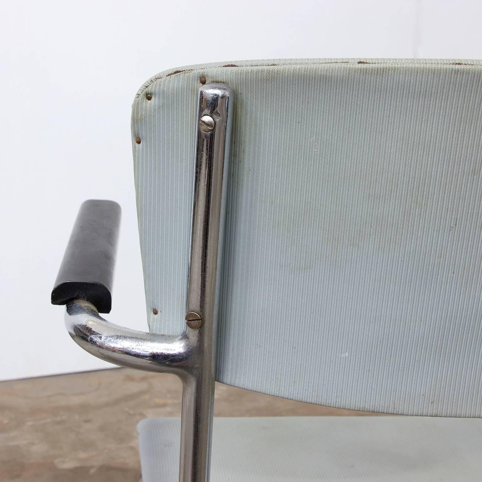 1932, Cor Alons, Hairpin Seat In Chrome And Grey Vinyl photo vintage
