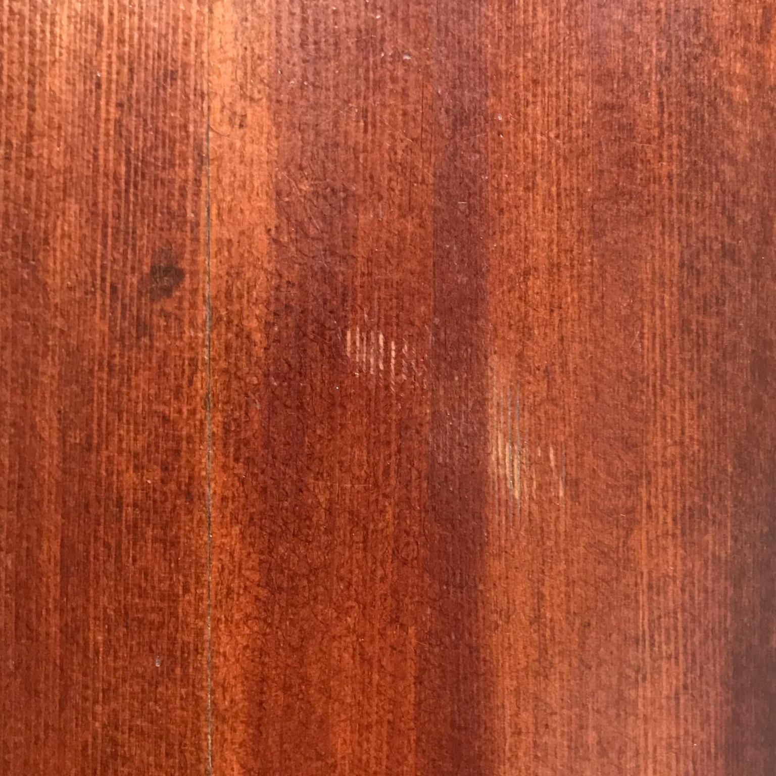 Furniture 1955, Ilmari Tapiovaara, Pirkka Table With; Red Brown Wooden Top photo