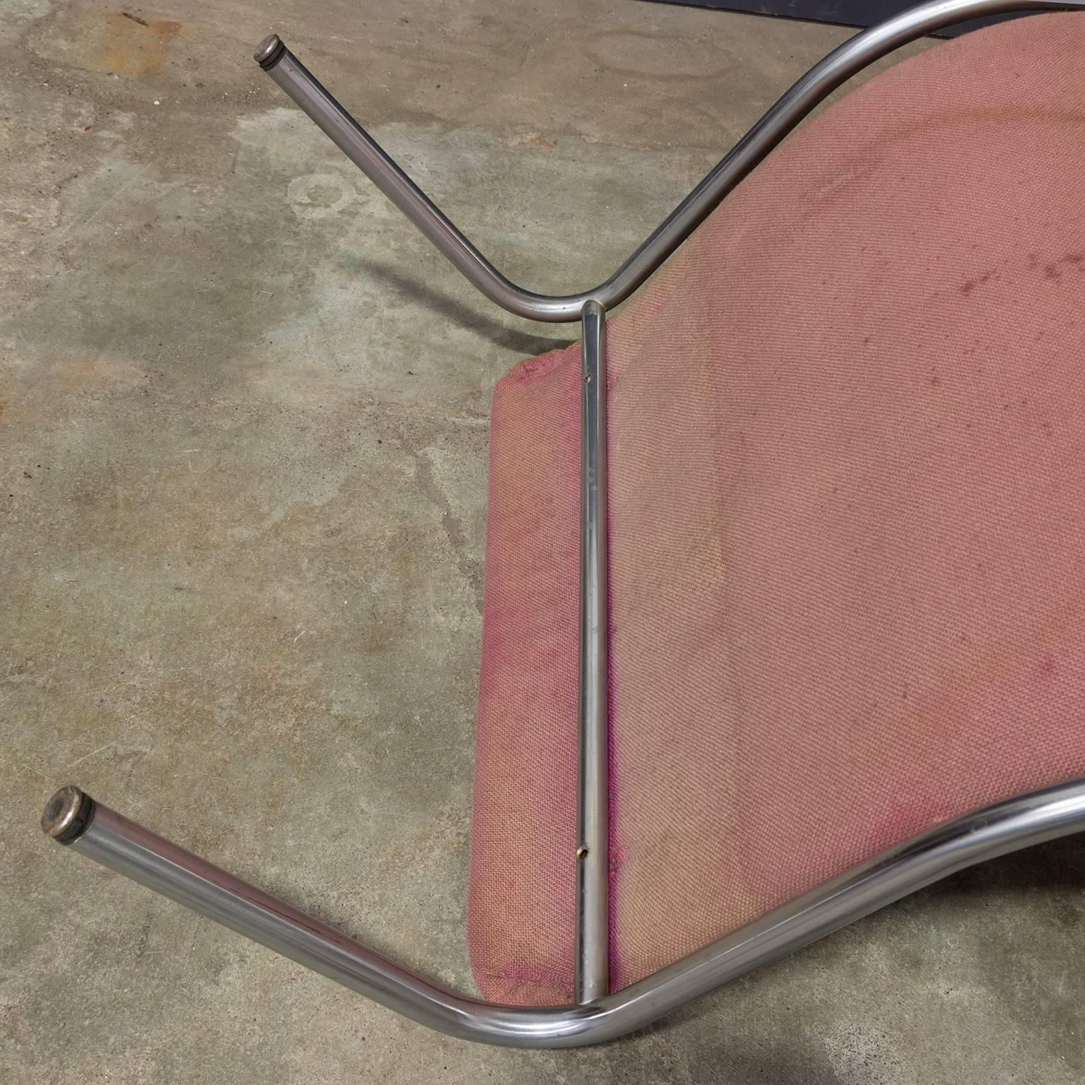 photo for sale 1968, Kho Liang Ie For Stabin Holland, Rare Pink Fabric 704 High Lounge Chair