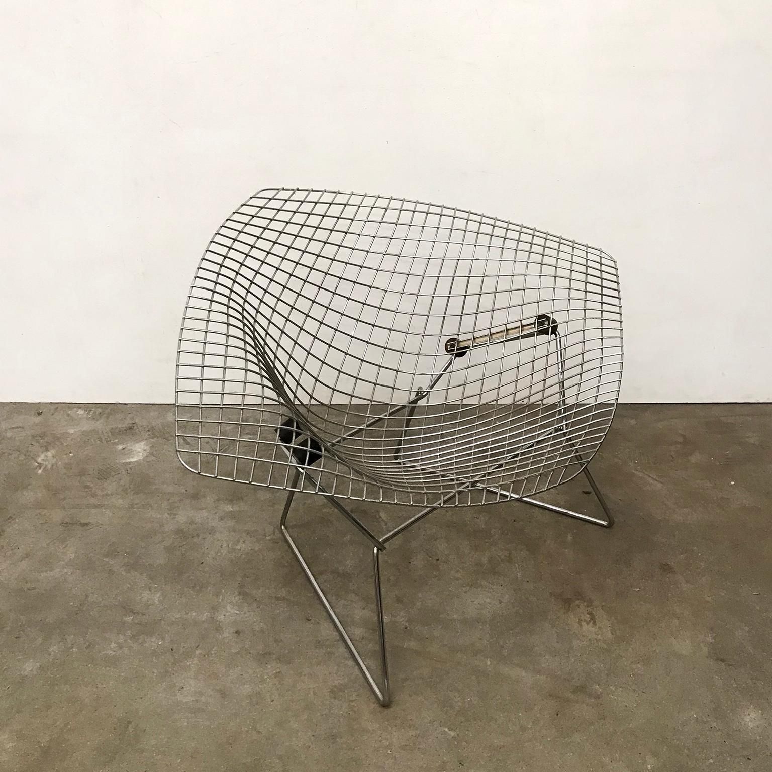 1955, Harry Bertoia For Knoll International, Wide, Large, Chrome, Diamond Chair photo for sale