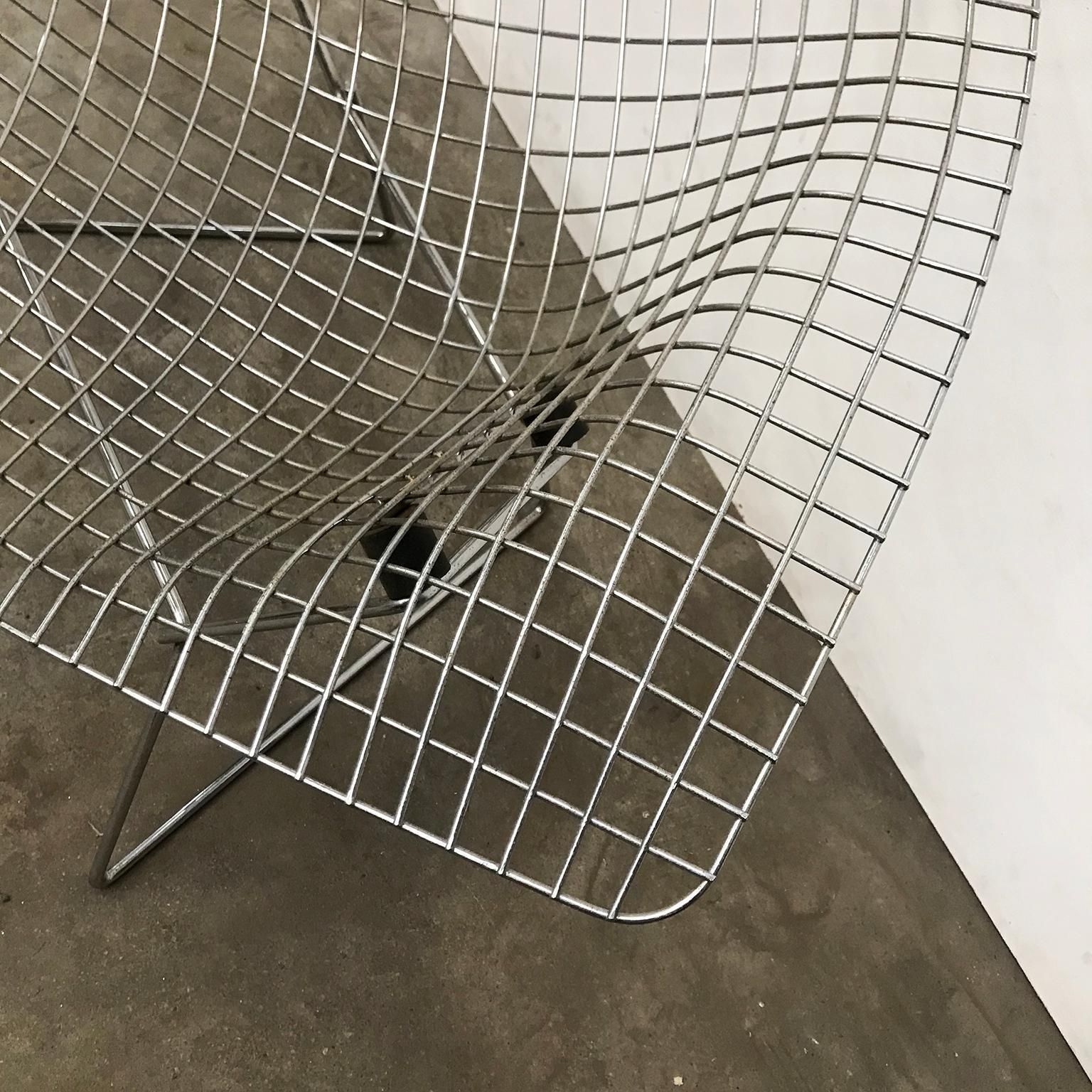 Furniture 1955, Harry Bertoia For Knoll International, Wide, Large, Chrome, Diamond Chair photo
