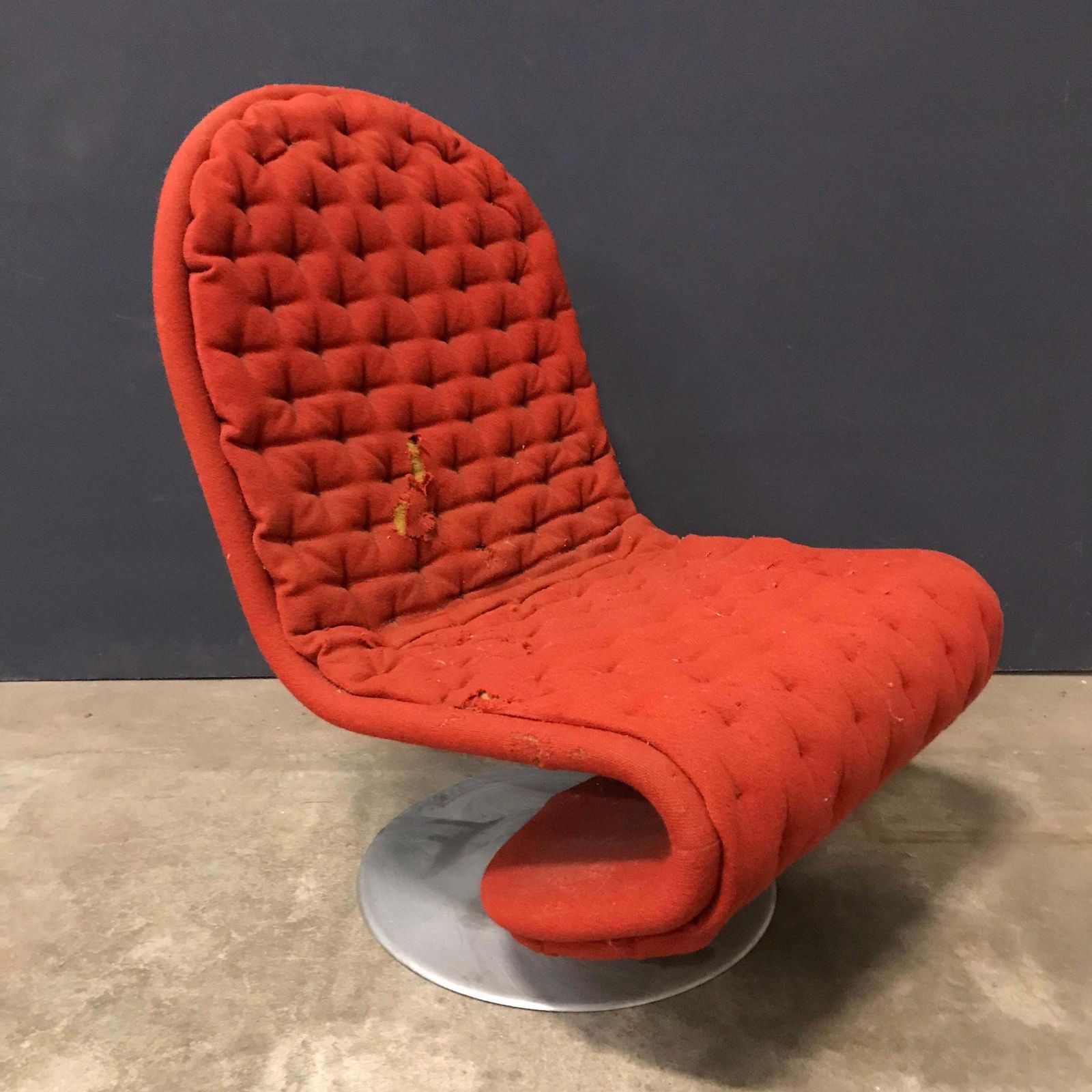 4257.0 1973 Verner Panton, 1 2 3 Serie Easy Chair In Original First Fabric photo