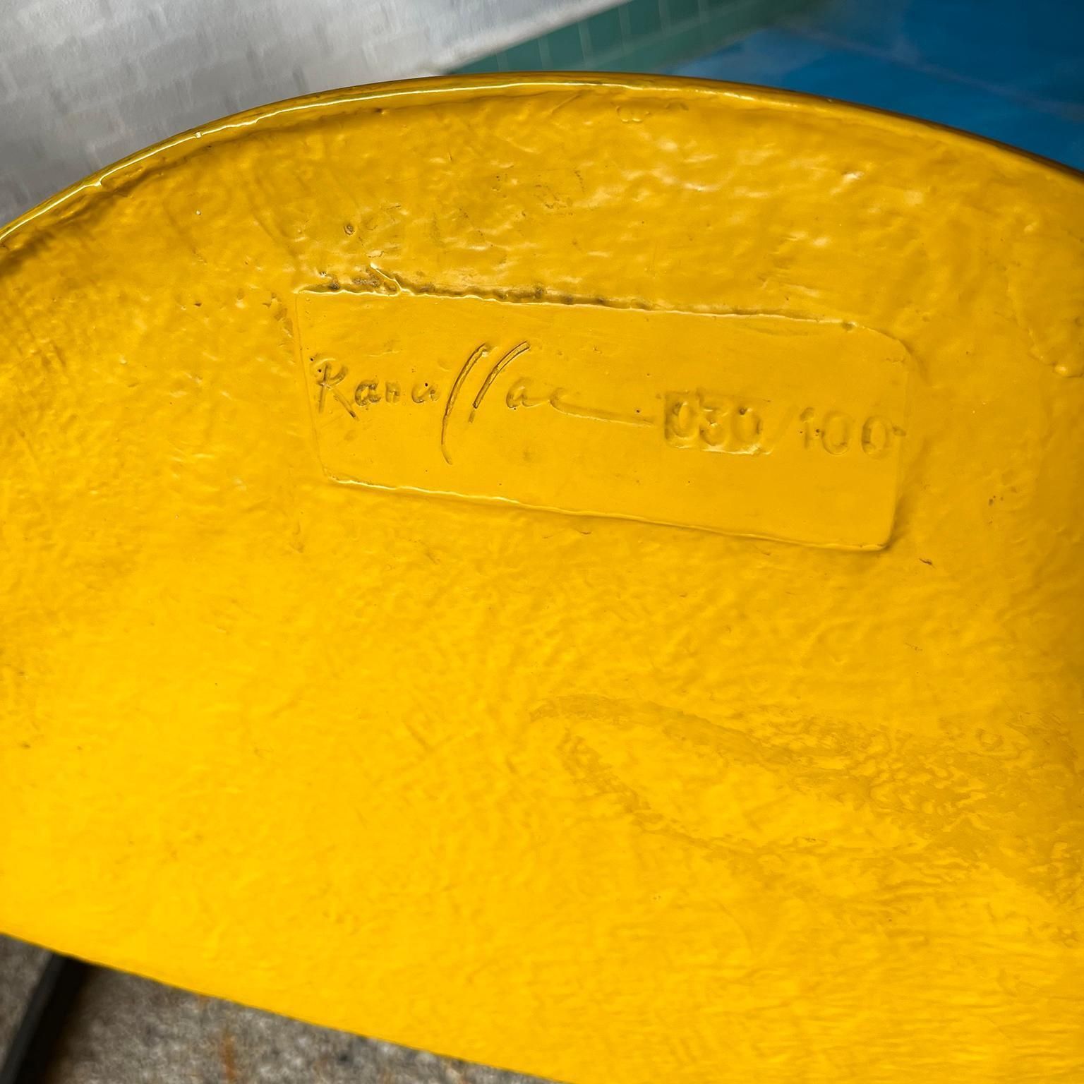 1966, Elephant Chair By Bernard Rancillac Yellow With Black Base Limited Edition photo buy