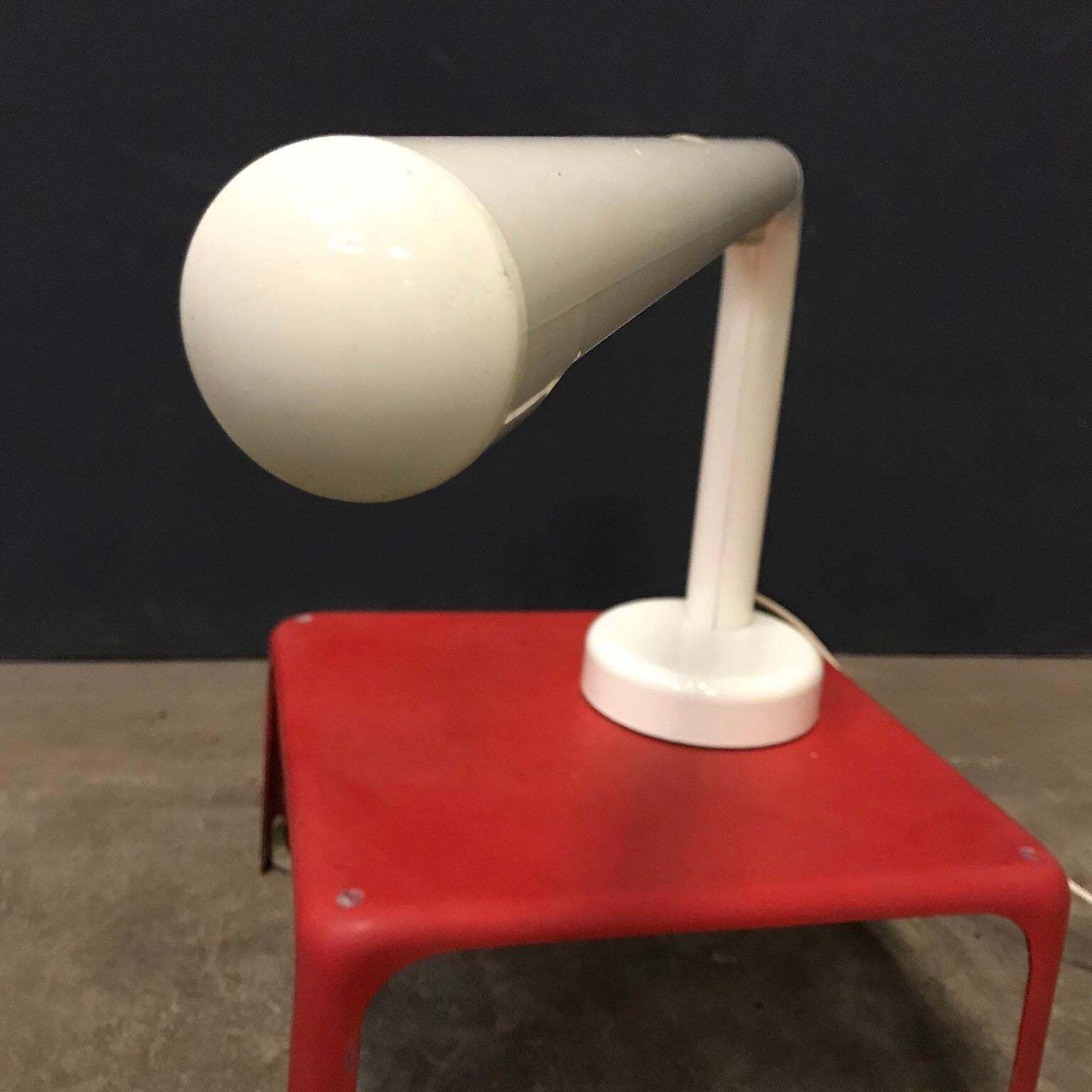 1960, Anders Pehrson For Atelje Lyktan, Sweden, Tube Desk Lamp Off White Plastic photo 555.0