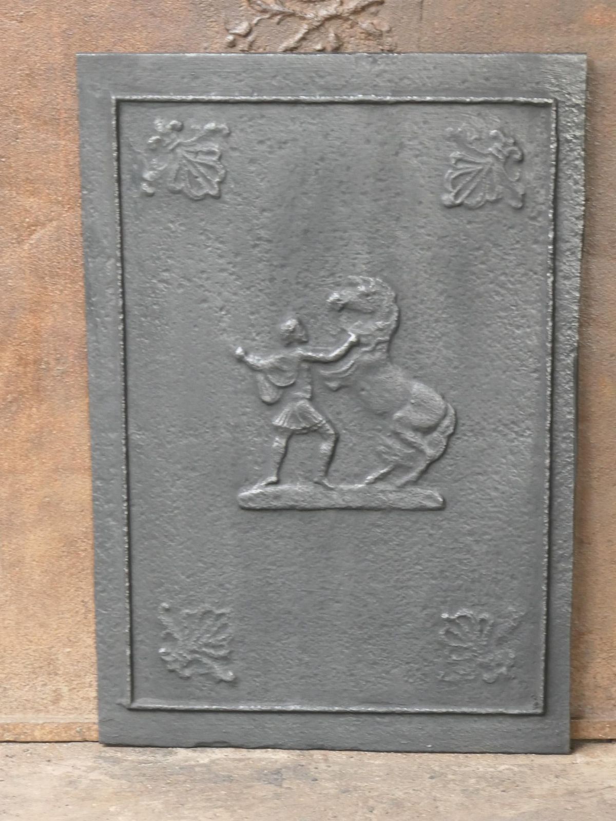 Antique German 'Horse' Fireback, 19th Century photo Home Fixtures