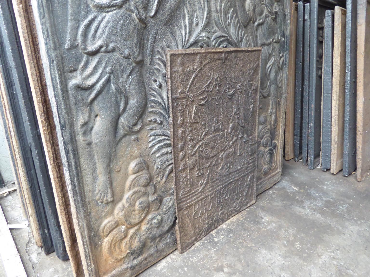 photo furniture 16th 17th Century German Gothic 'Religious Theme' Fireback / Backsplash