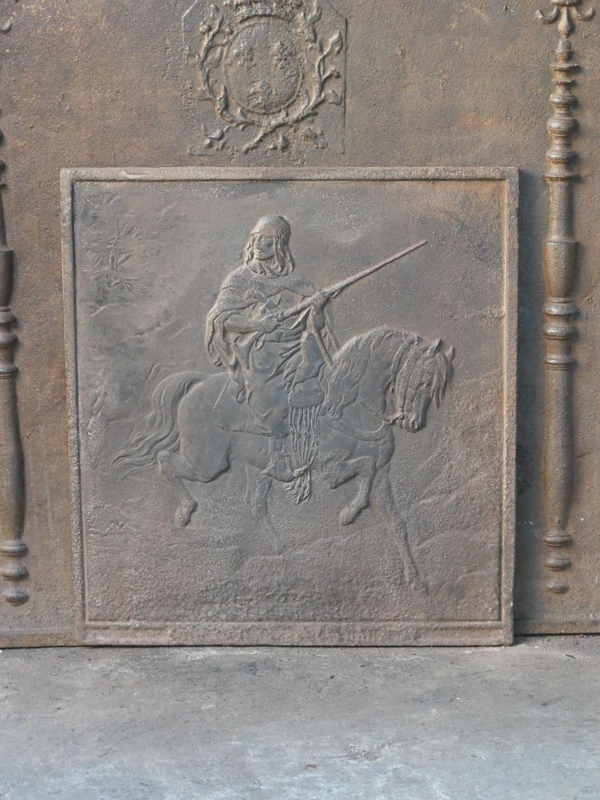 French Fireback / Backsplash With Lawrence Of Arabia photo for sale