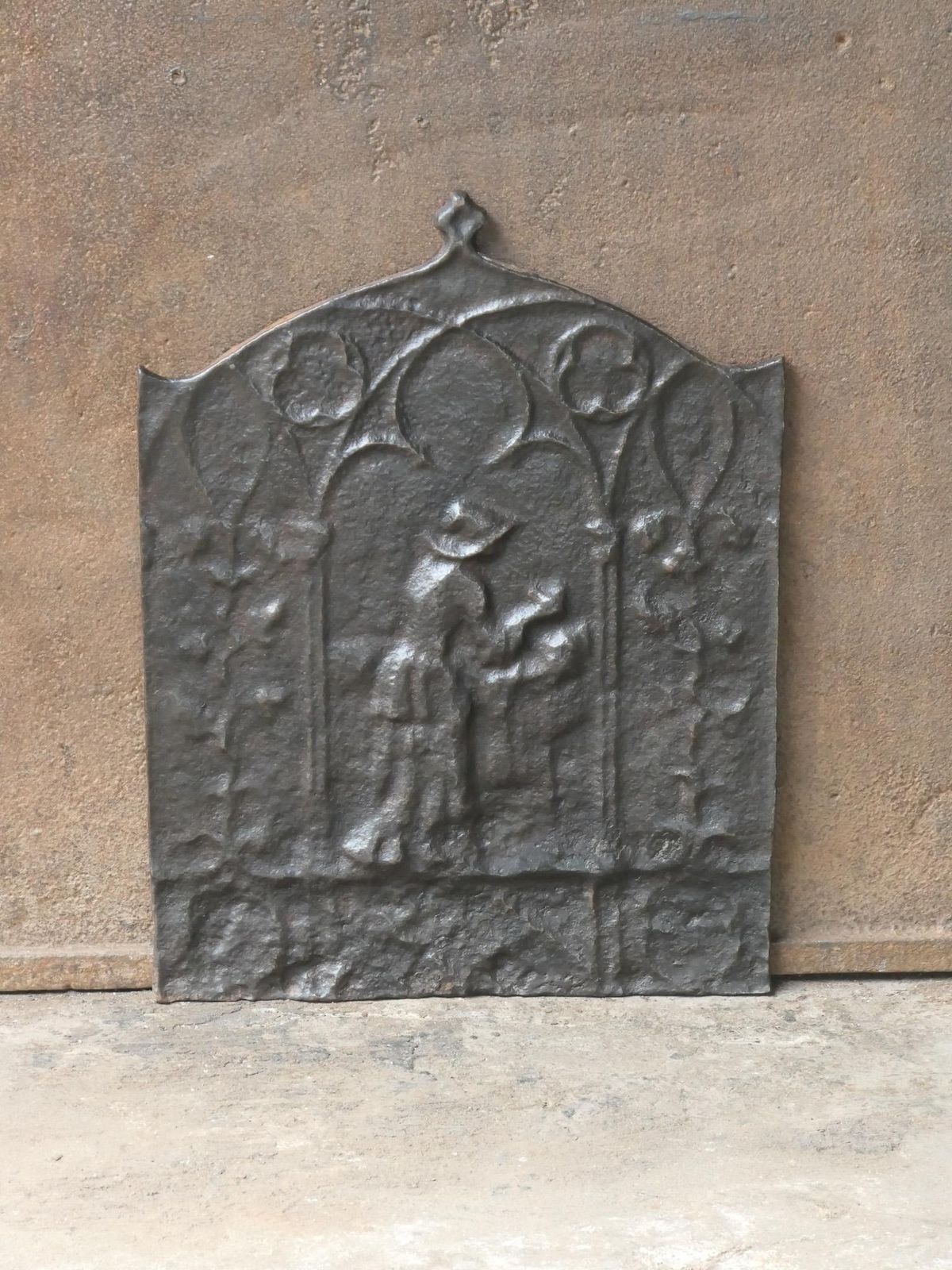 Small Antique French Napoleon III Fireback / Backsplash, 19th C. photo for sale
