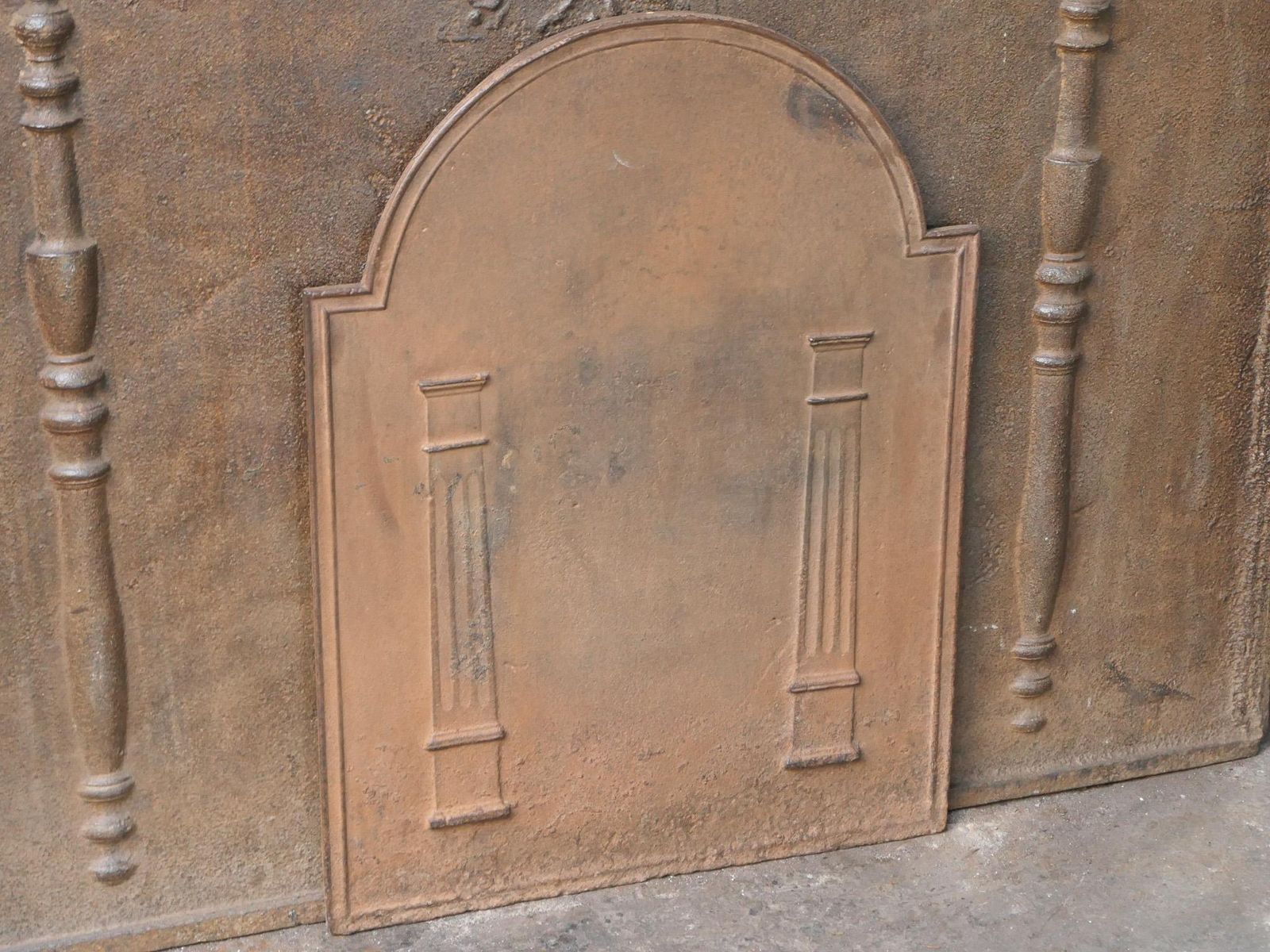 Antique French 'Pillars Of Freedom' Fireback / Backsplash, 18th   19th C. photo buy