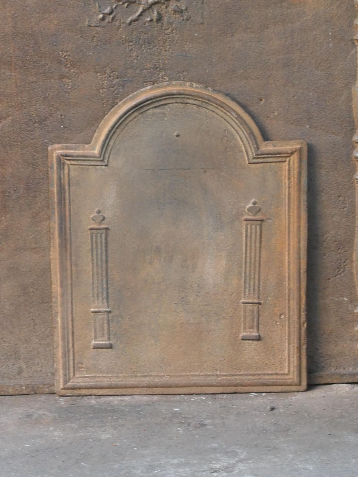 Antique French 'Pillars Of Freedom' Fireback / Backsplash, 18th   19th C. photo Home Fixtures