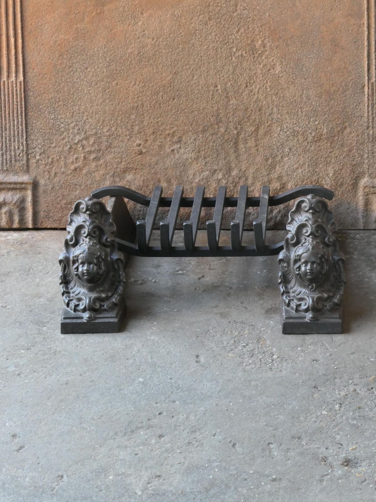 French Louis XV Period Fireplace Grate Or Fire Basket, 18th Century photo furniture