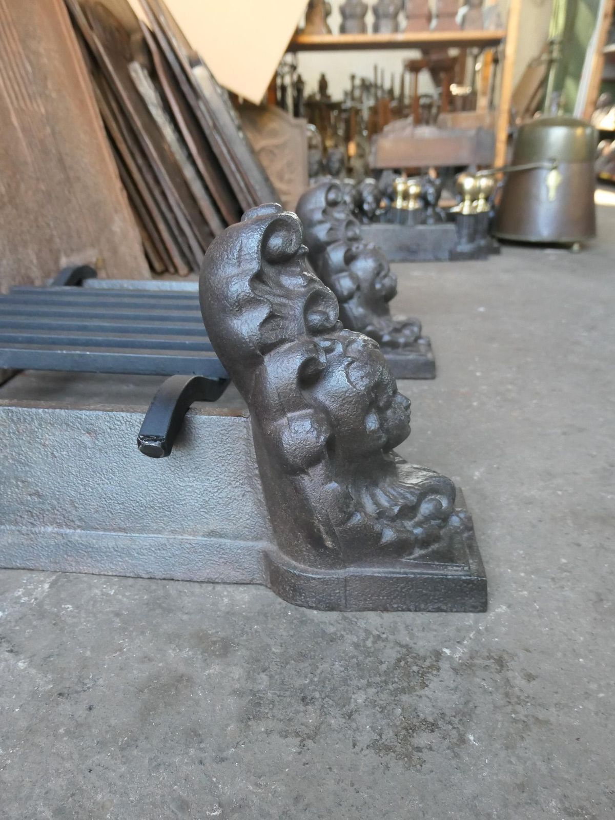 photo for sale French Louis XV Period Fireplace Grate Or Fire Basket, 18th Century