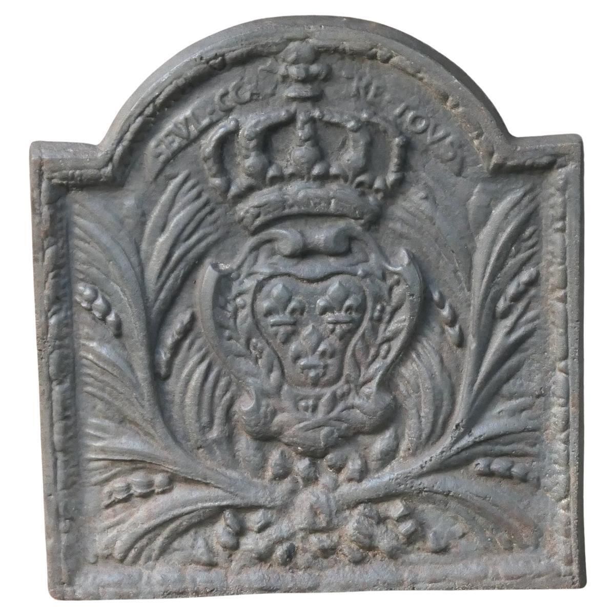 French Louis XIV Style 'Seul Contre Tous' Fireback / Backsplash, 20th Century