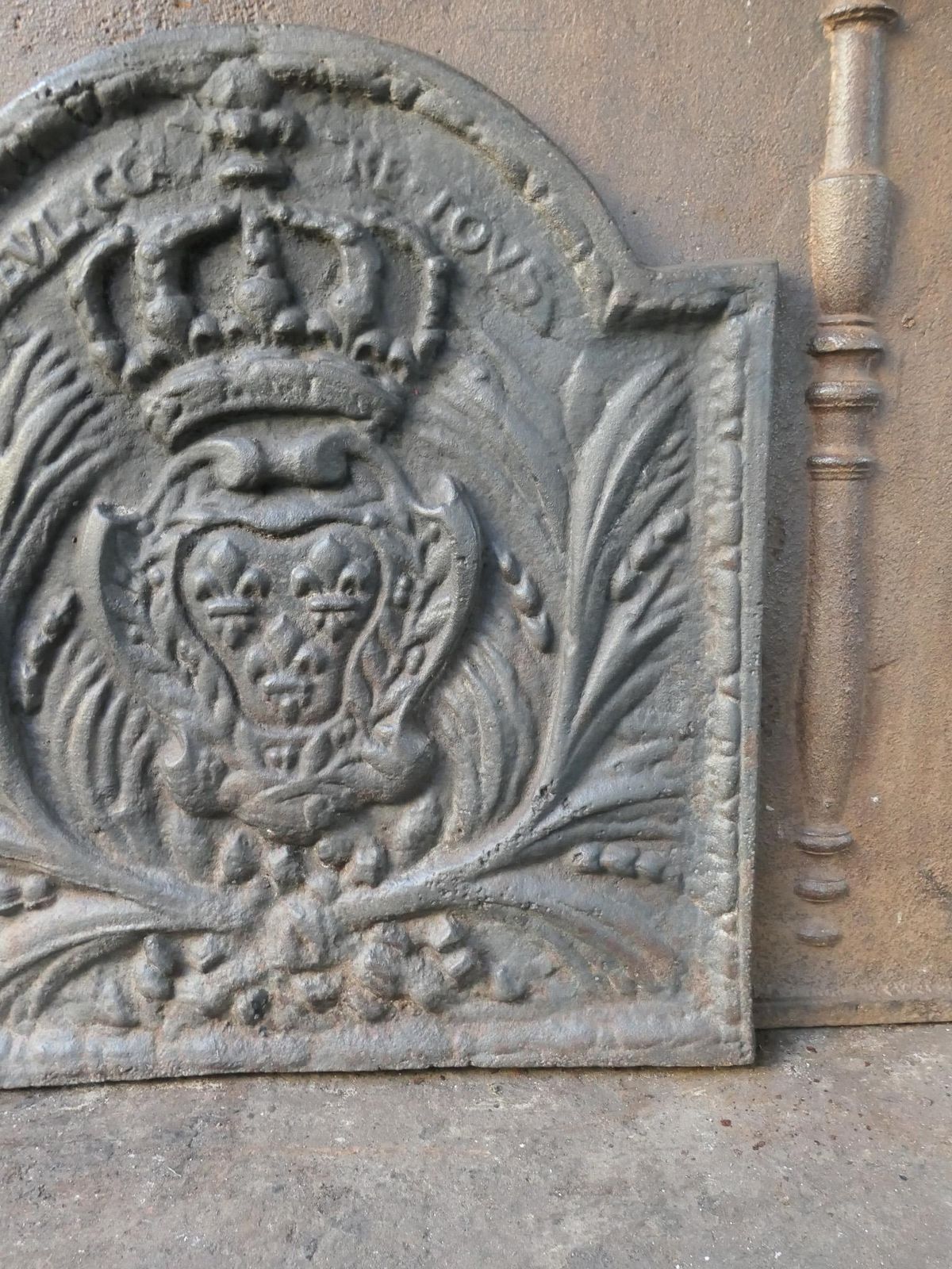 photo for sale French Louis XIV Style 'Seul Contre Tous' Fireback / Backsplash, 20th Century