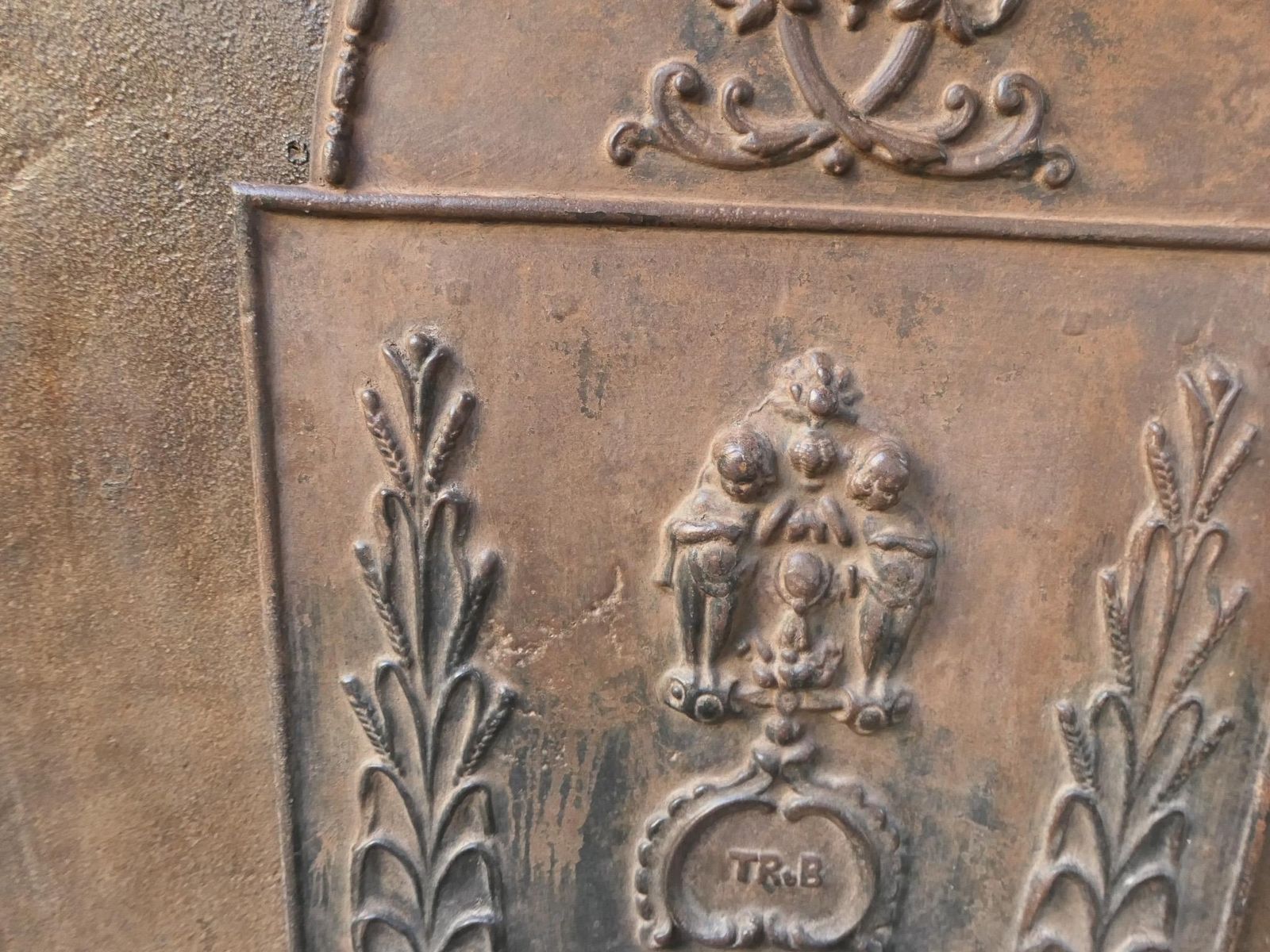 French Napoleon III Period Fireback / Backsplash, 19th C. photo vintage