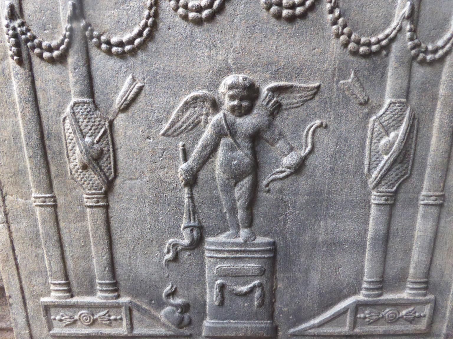 French Neoclassical Style 'Allegory Of Love' Fireback / Backsplash photo vinterior