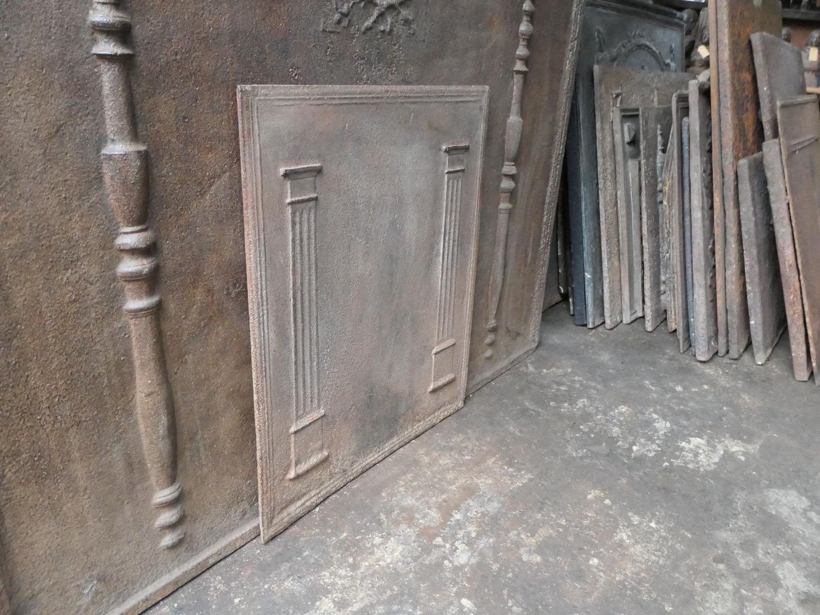 Antique French 'Pillars Of Freedom' Fireback / Backsplash, 18th   19th C. photo 422.0