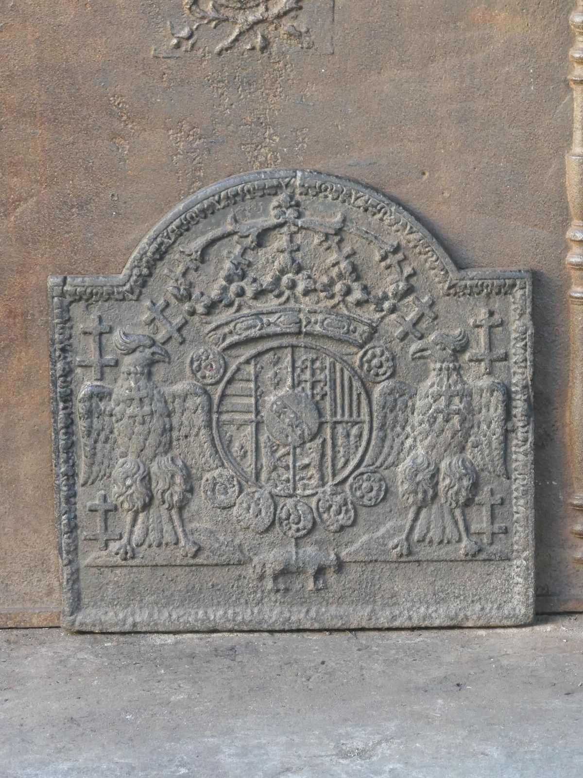 French 'Arms Of Lorraine' Fireback, 18th Century photo furniture