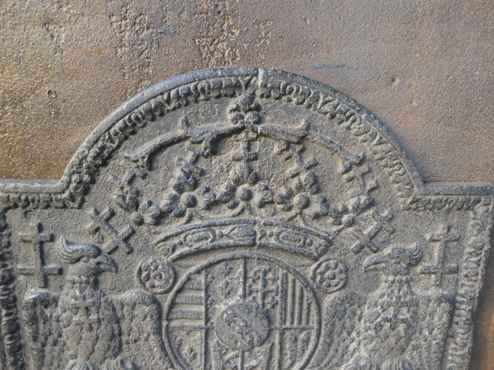 French 'Arms Of Lorraine' Fireback, 18th Century photo vintage