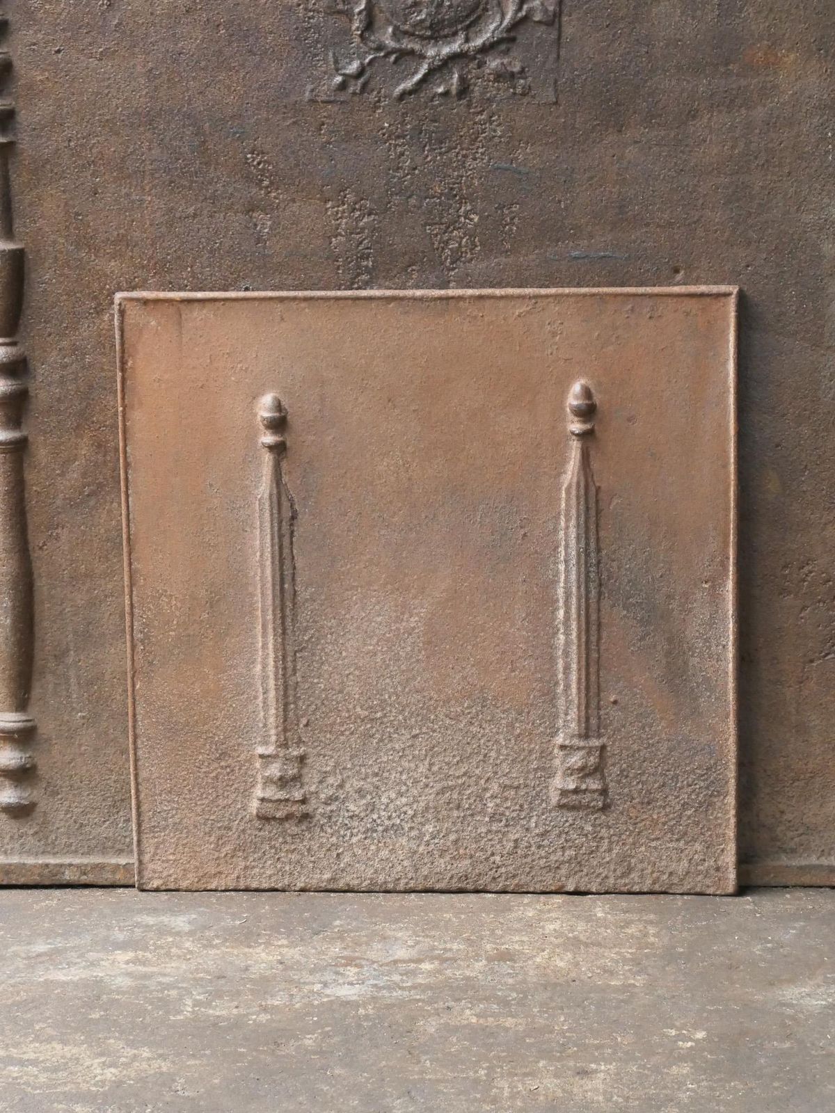 Antique French 'Pillars Of Freedom' Fireback / Backsplash, 18th   19th Century photo for sale