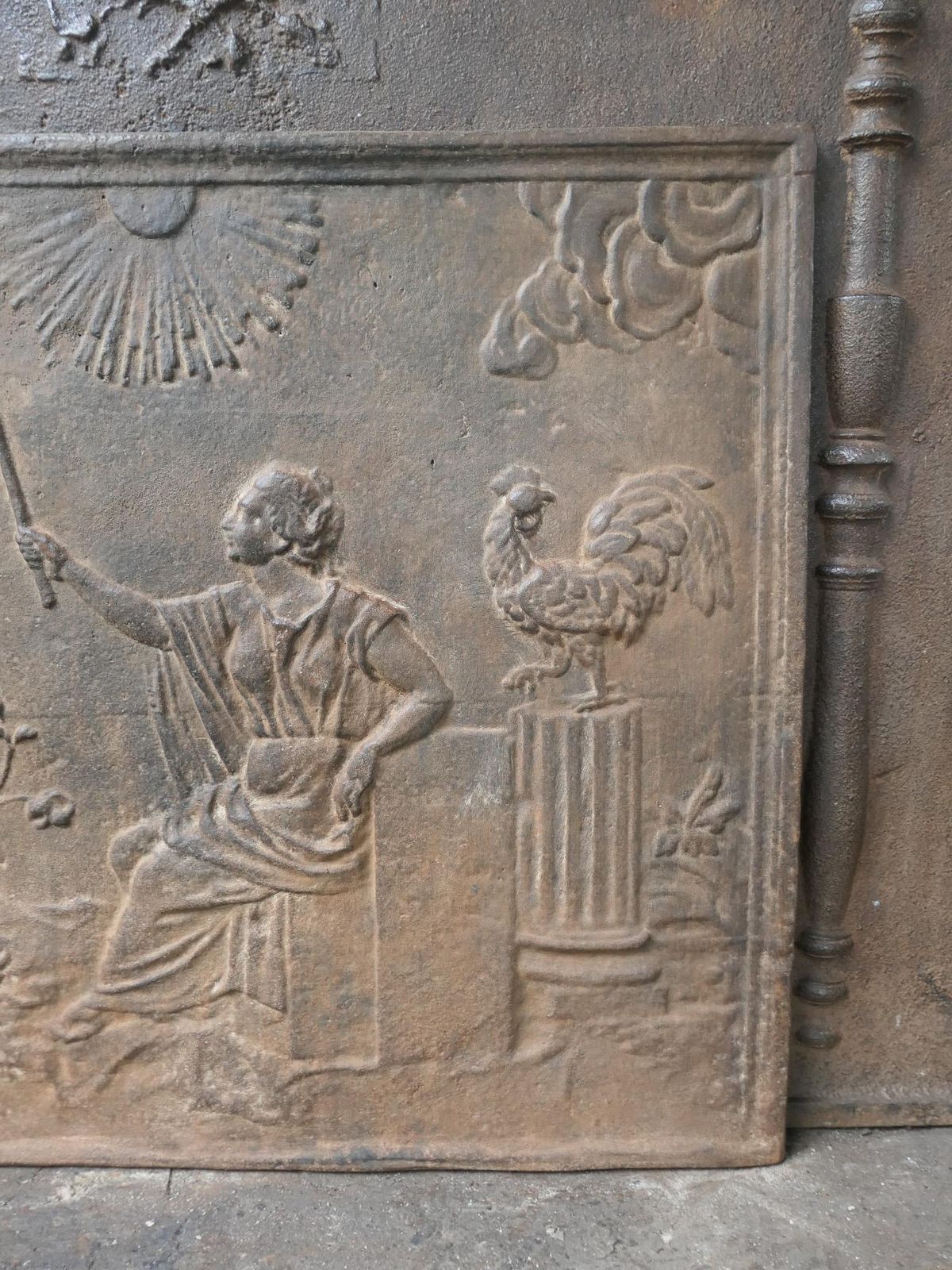 405.0 Aurora, Goddess Of The Dawn, Fireback / Backsplash, 20th Century photo