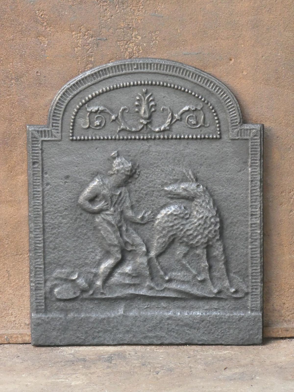 Antique French Napoleon III 'Little Red Riding Hood' Fireback / Backsplash photo furniture