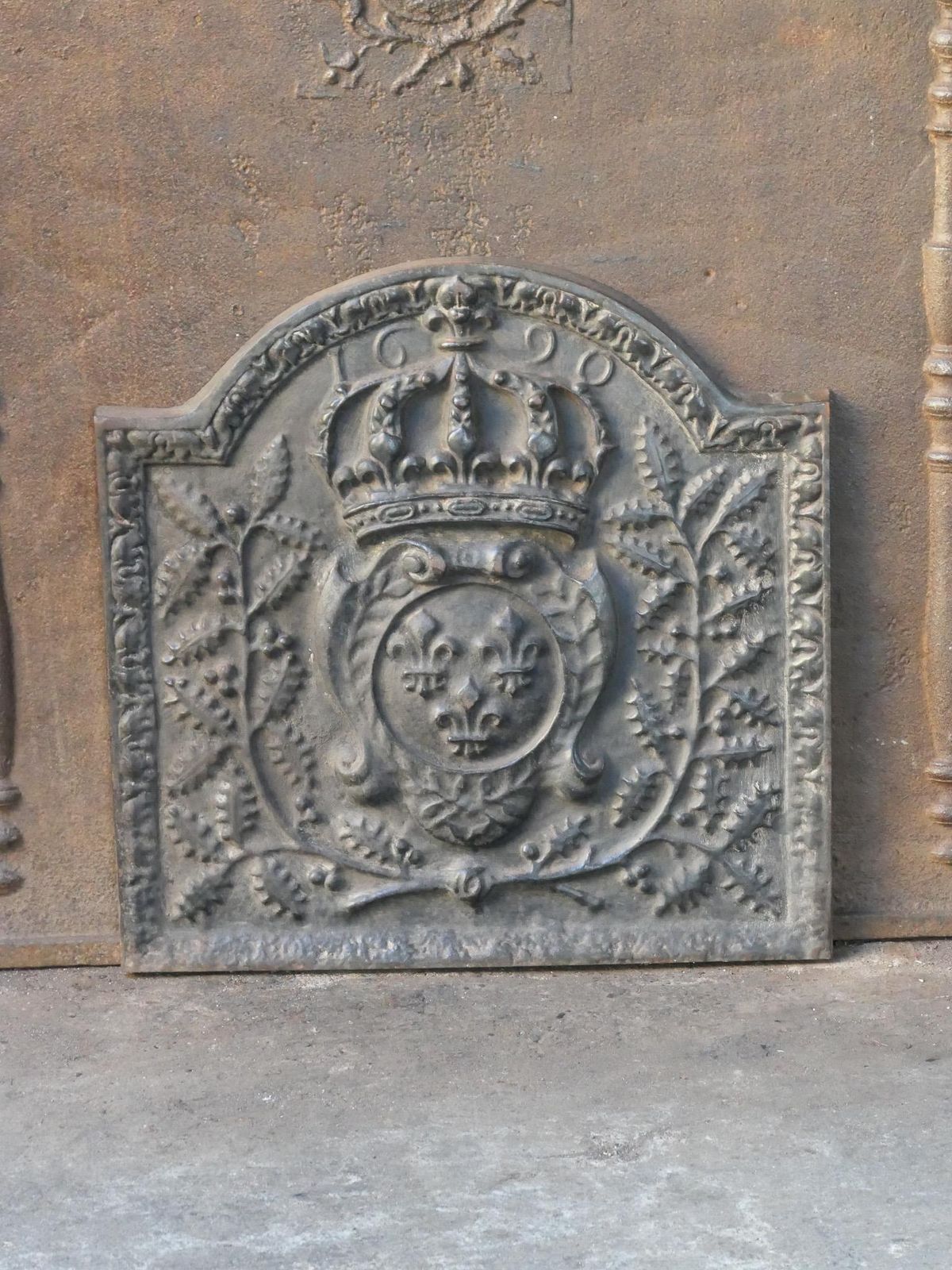 French Louis XIV Style 'Arms Of France' Fireback / Backsplash photo for sale
