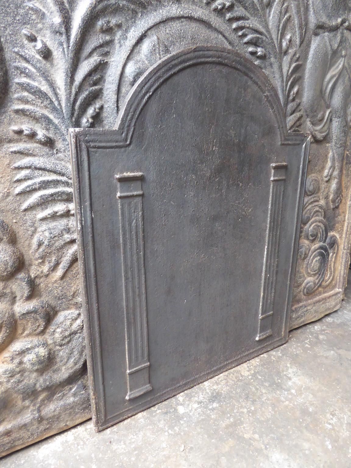 Antique French Neoclassical 'Pillars Of Freedom' Fireback / Backsplash, 19th C. photo 294.0