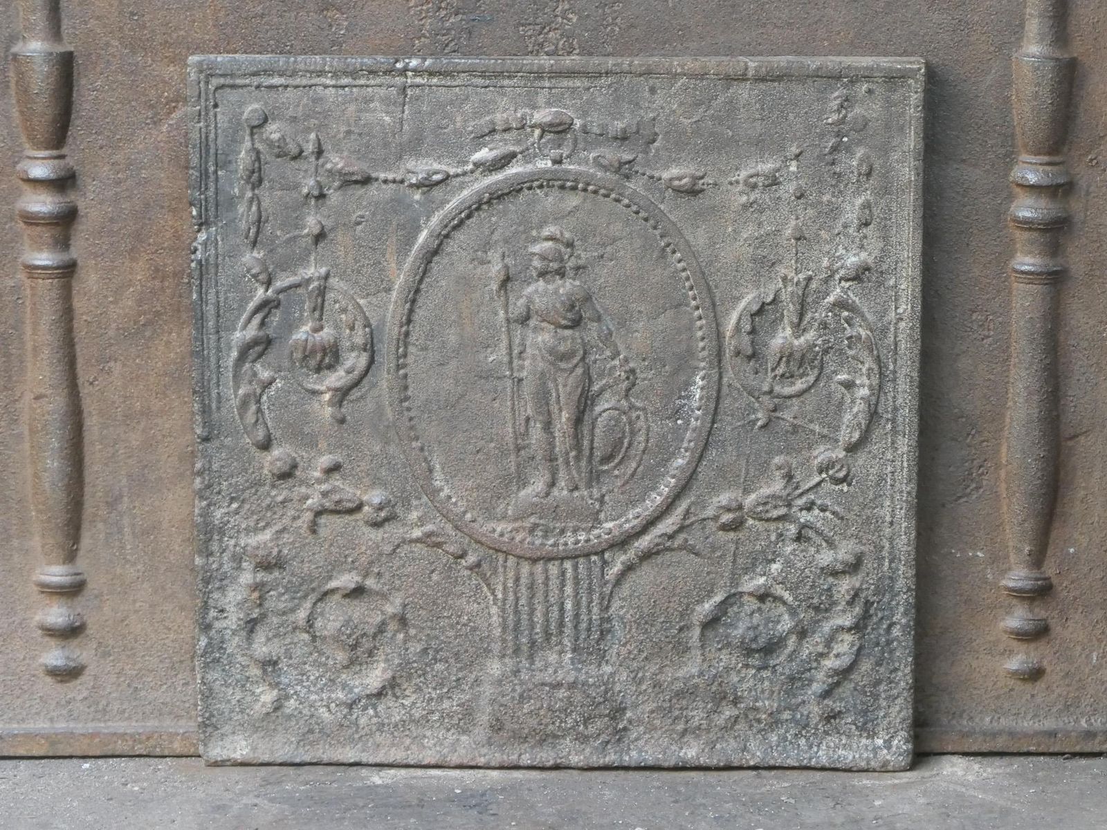 Antique French Neoclassical 'Minerva' Fireback / Backsplash, 18th 19th Century photo 405.0