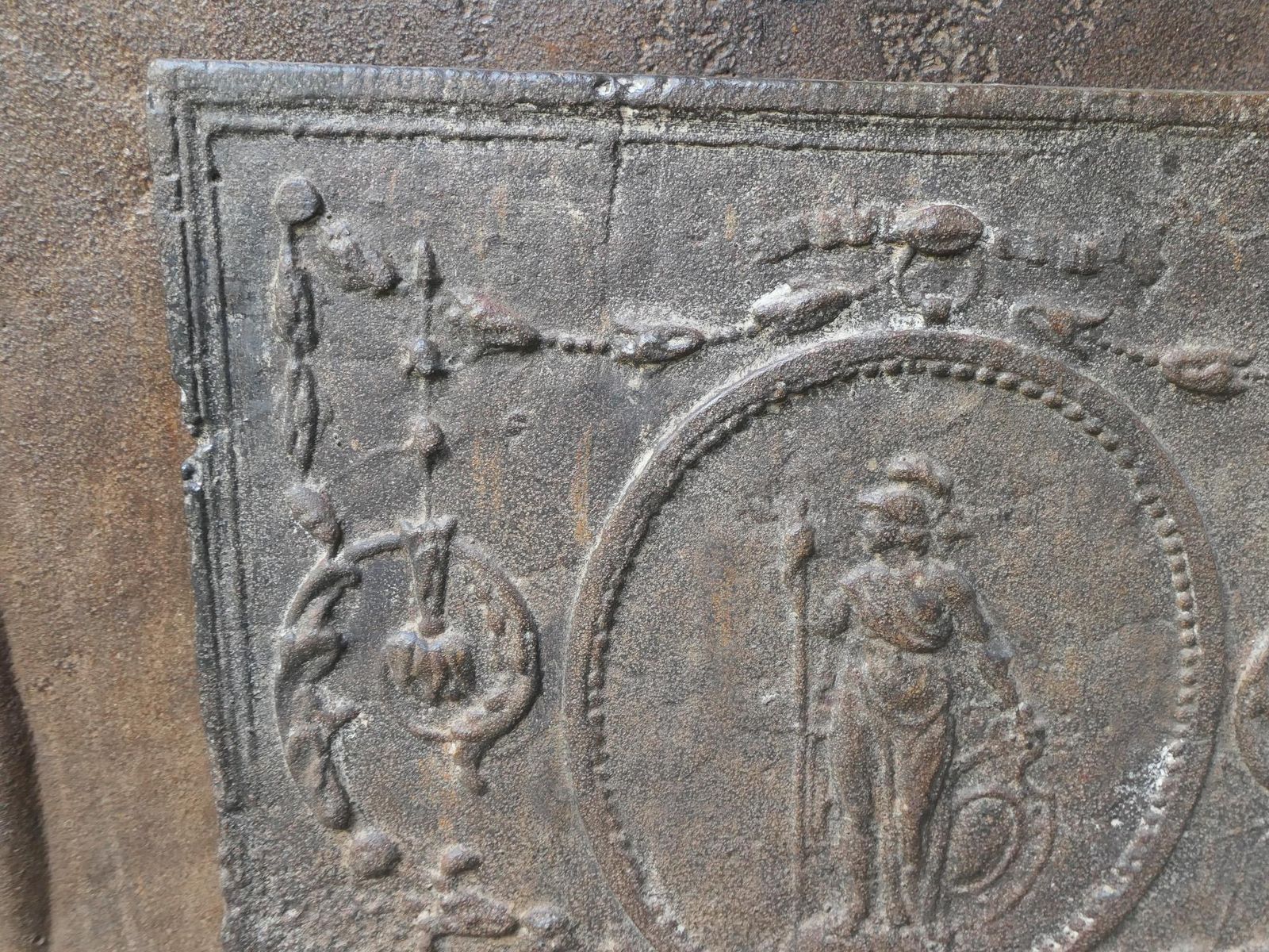photo furniture Antique French Neoclassical 'Minerva' Fireback / Backsplash, 18th 19th Century