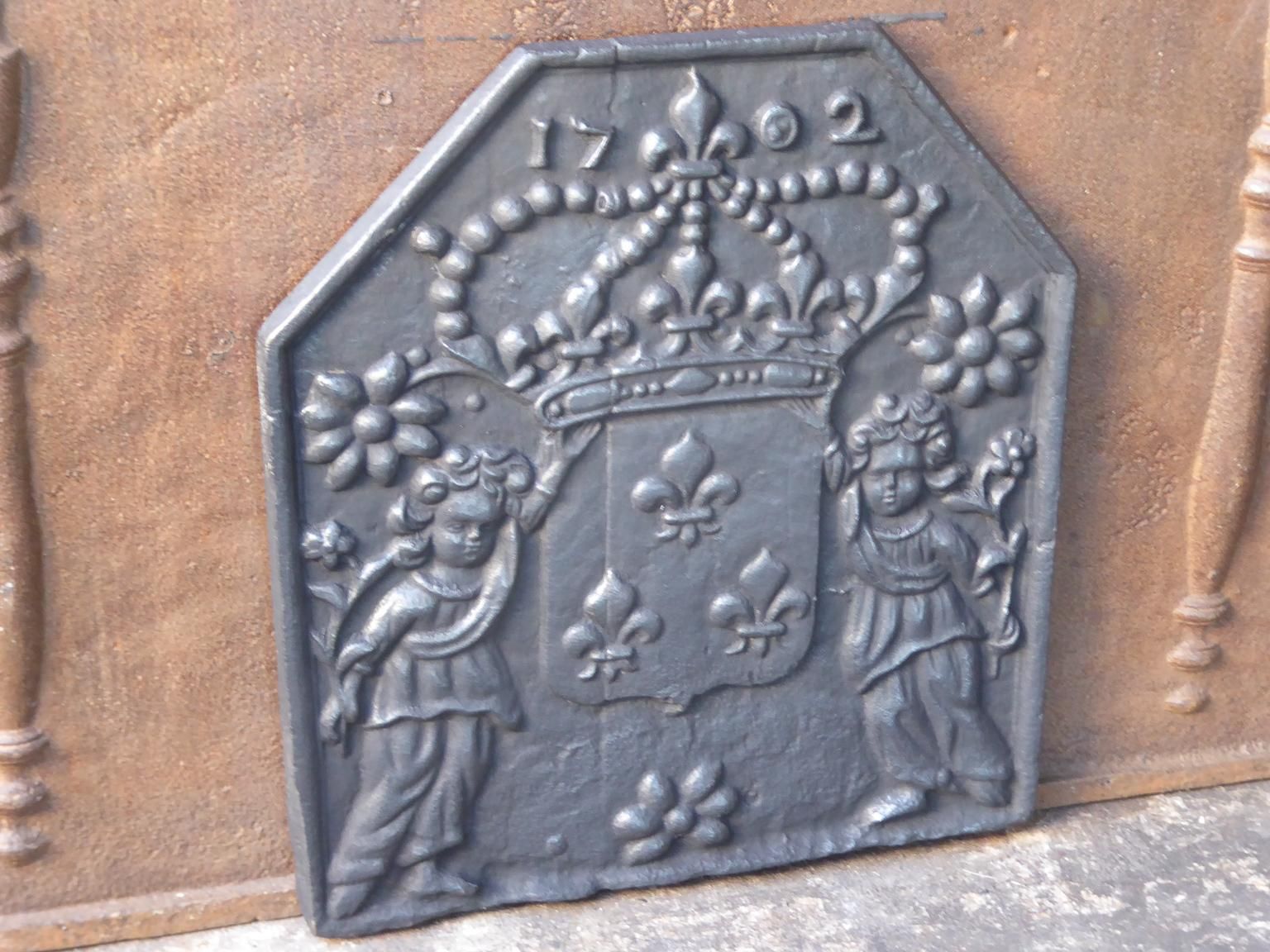 19th Century French Napoleon III 'Arms Of France' Fireback / Backsplash photo for sale