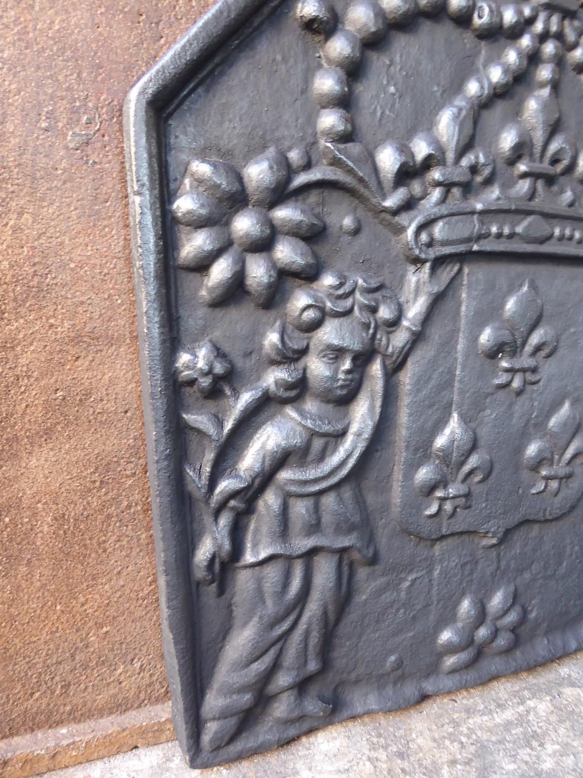 19th Century French Napoleon III 'Arms Of France' Fireback / Backsplash photo 405.0