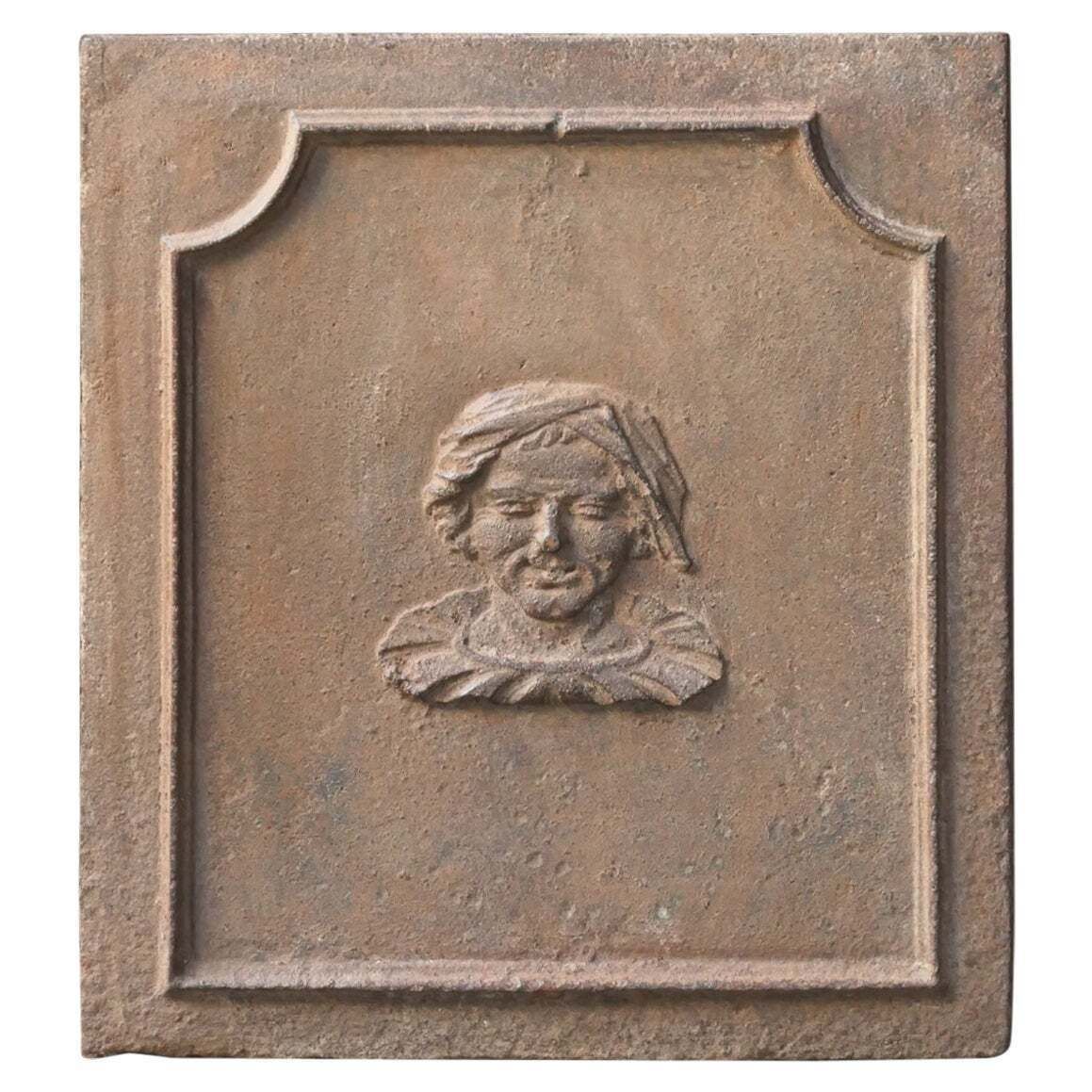 Antique French Napoleon III 'Man' Fireback / Backsplash