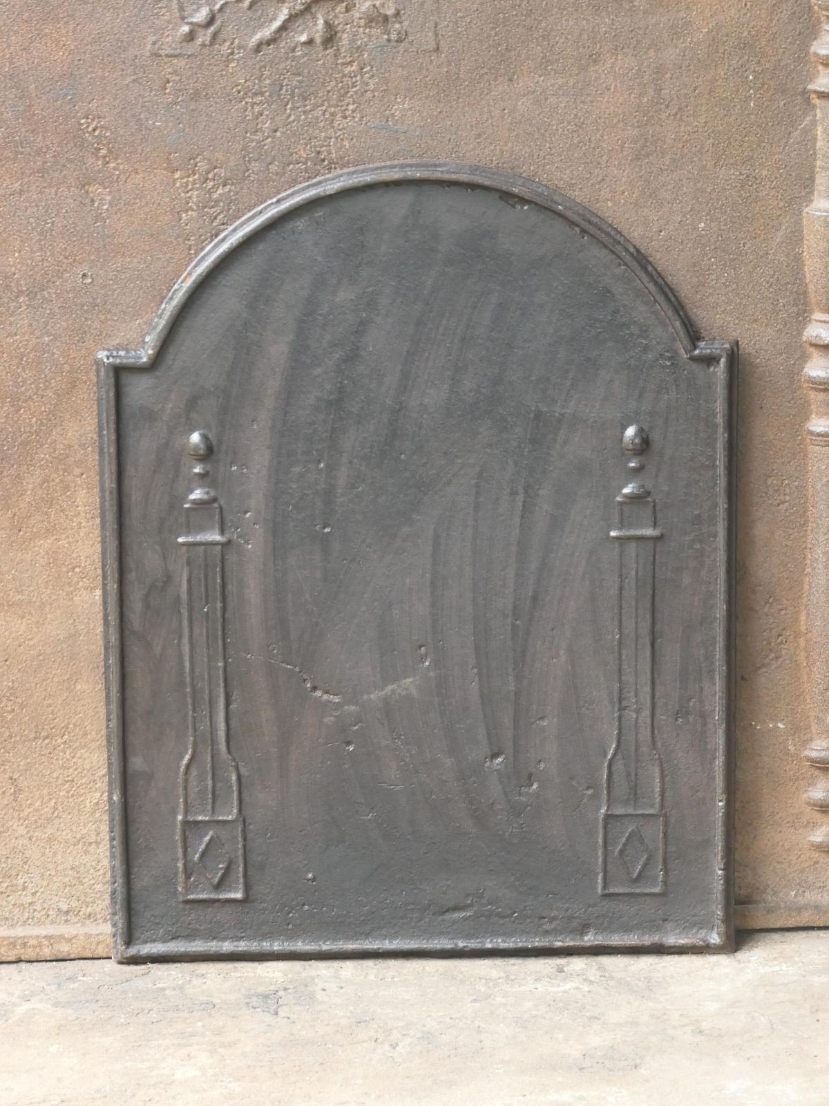 Antique French 'Pillars Of Freedom' Fireback / Backsplash, 18th   19th C. photo furniture
