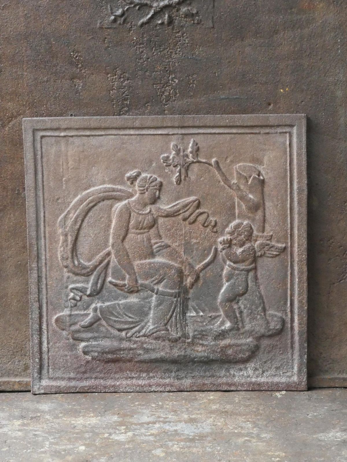 French Napoleon III Period 'Diana' Fireback / Backsplash, 19th C. photo furniture