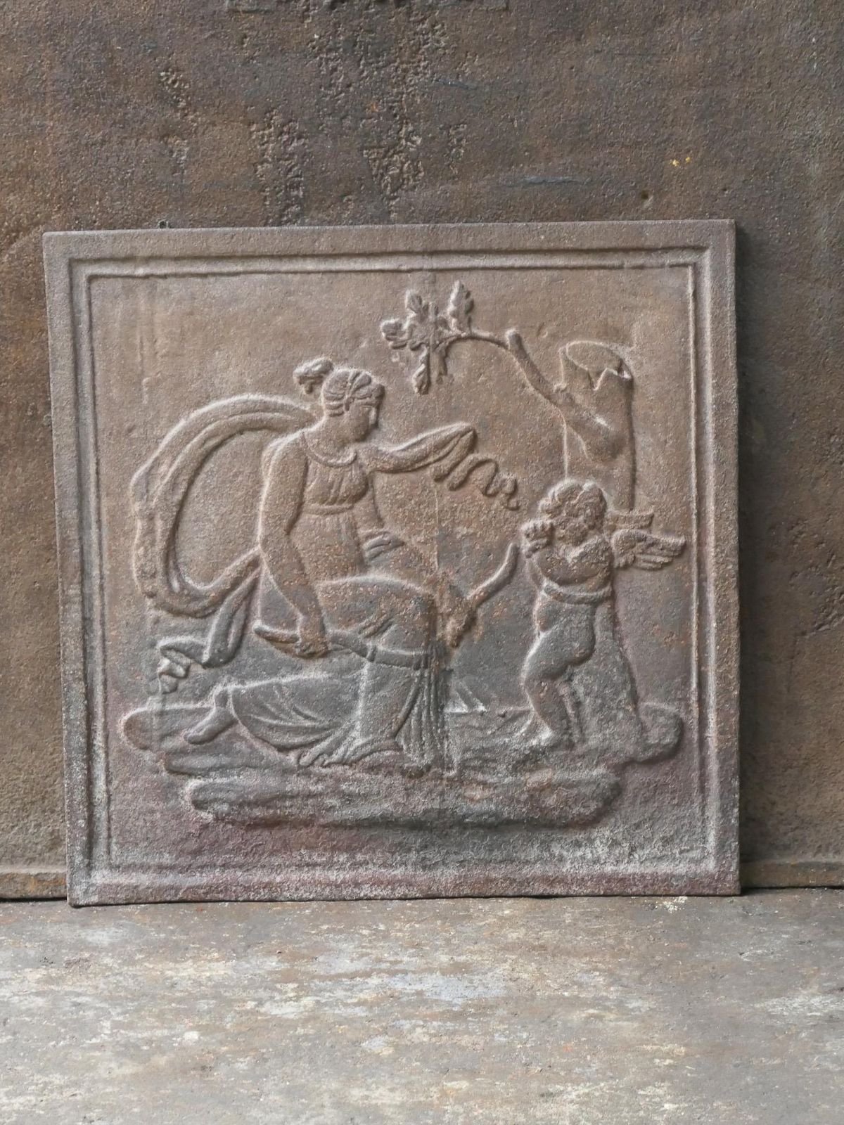 French Napoleon III Period 'Diana' Fireback / Backsplash, 19th C. photo Home Fixtures