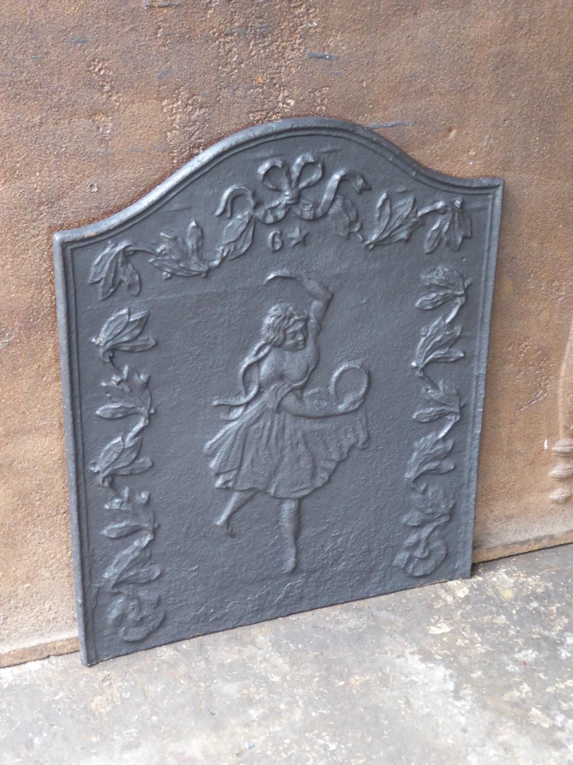 Antique French Napoleon III Fireback / Backsplash, 19th Century photo Home Fixtures