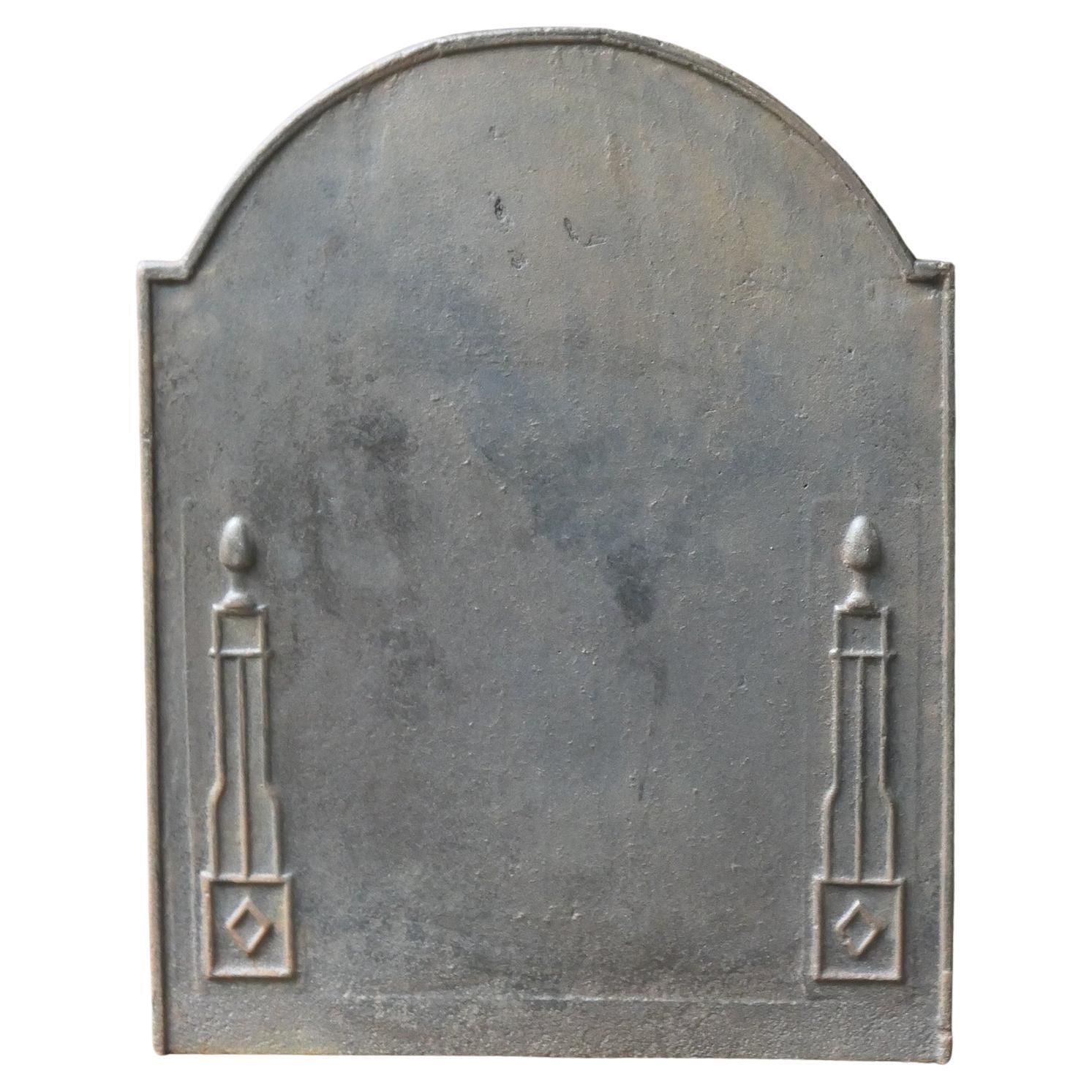 Antique French 'Pillars Of Freedom' Fireback / Backsplash, 19th C.