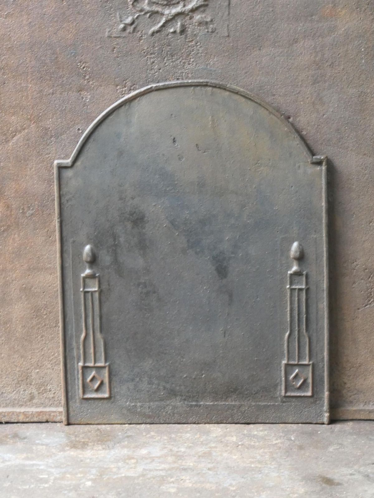 Antique French 'Pillars Of Freedom' Fireback / Backsplash, 19th C. photo Home Fixtures