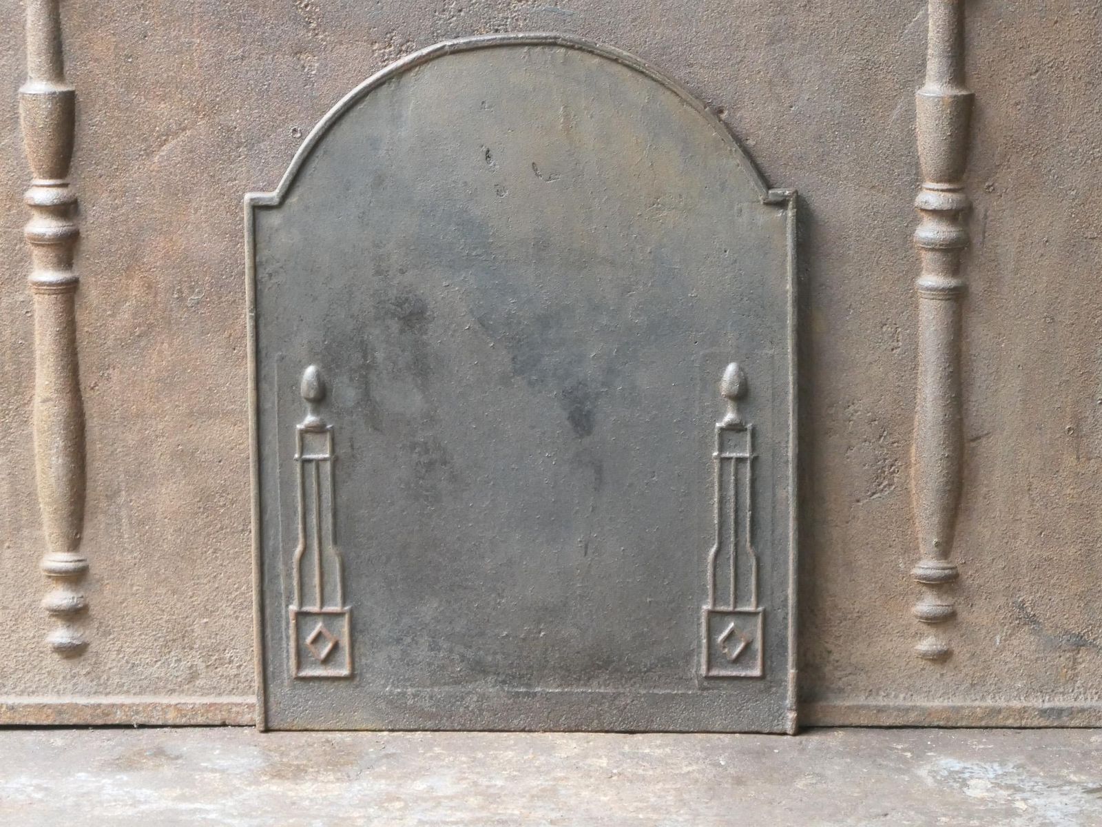 Antique French 'Pillars Of Freedom' Fireback / Backsplash, 19th C. photo 405.0