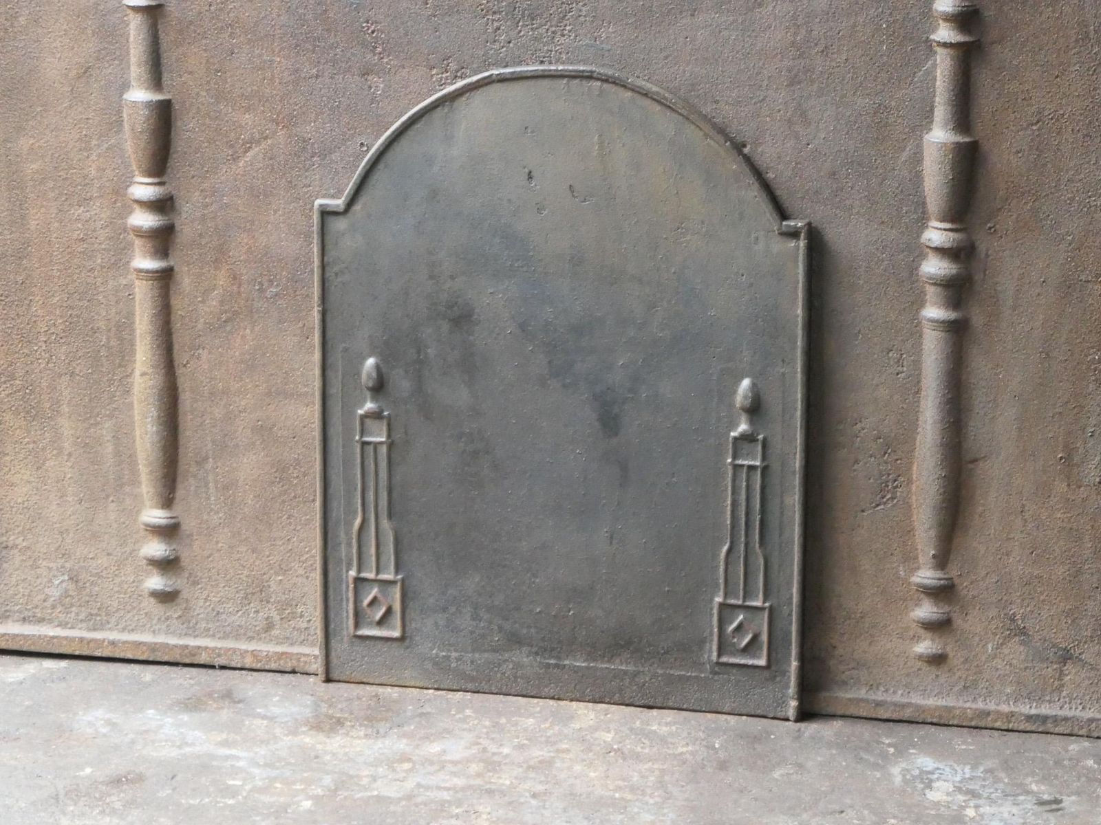 Antique French 'Pillars Of Freedom' Fireback / Backsplash, 19th C. photo vinterior